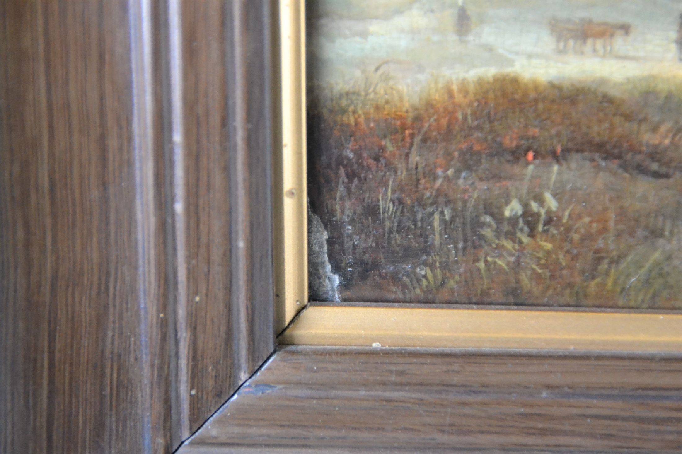 Detail e: Jan Jacob Spohler, 1811 Nederhorst den Berg-1866 Amsterdam, Fischerboote am Strand, Öl/Holz, rechts unten signiert, ca. 21x27cm, R. ca. 34x40cm
