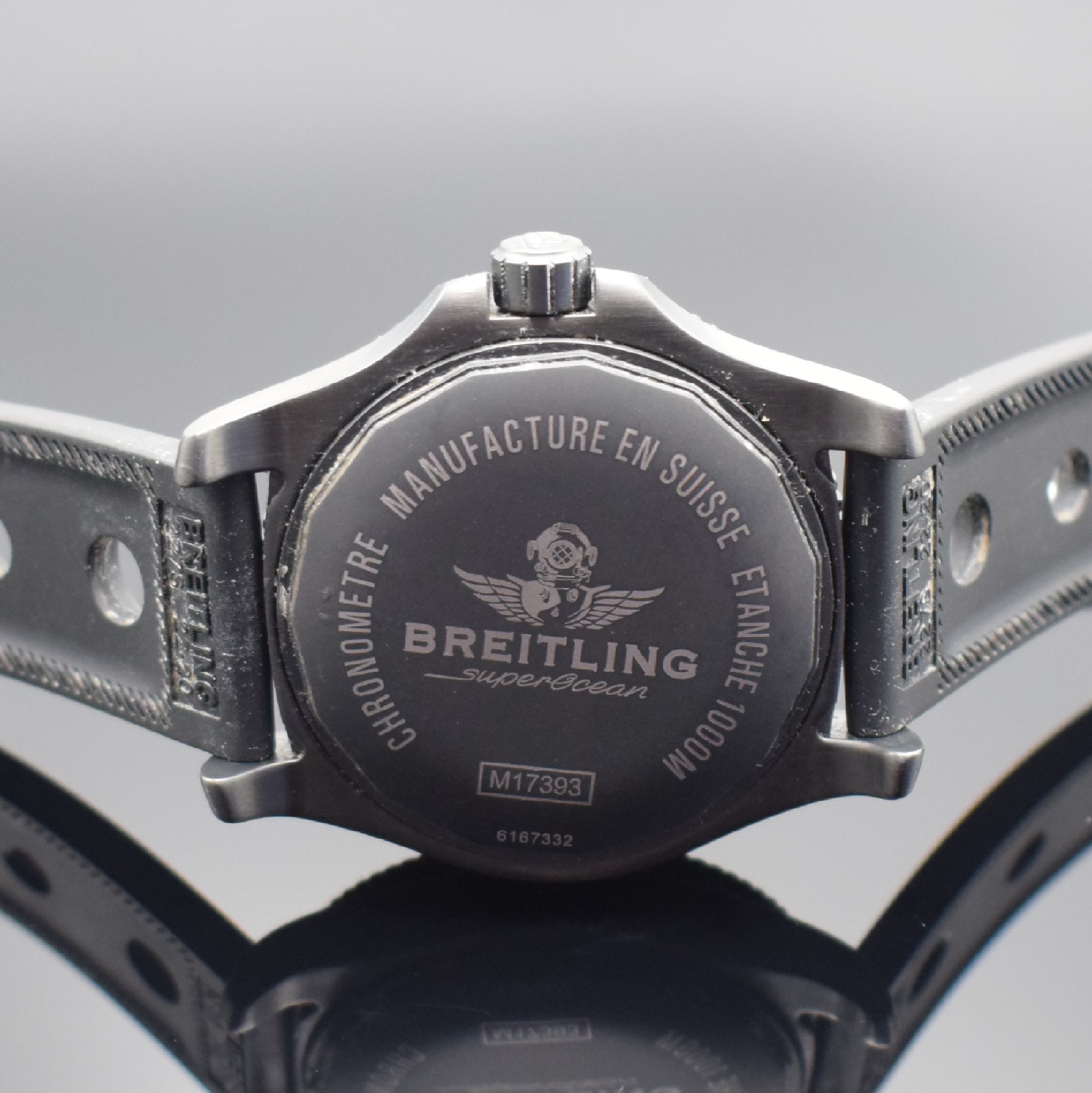 Detail d: BREITLING Herrenarmbanduhr Superocean II 44 Special Referenz M1739313/BE92, Automatik, DLC beschichtetes Edelstahlgeh. inkl. orig. Kautschukband m. ...