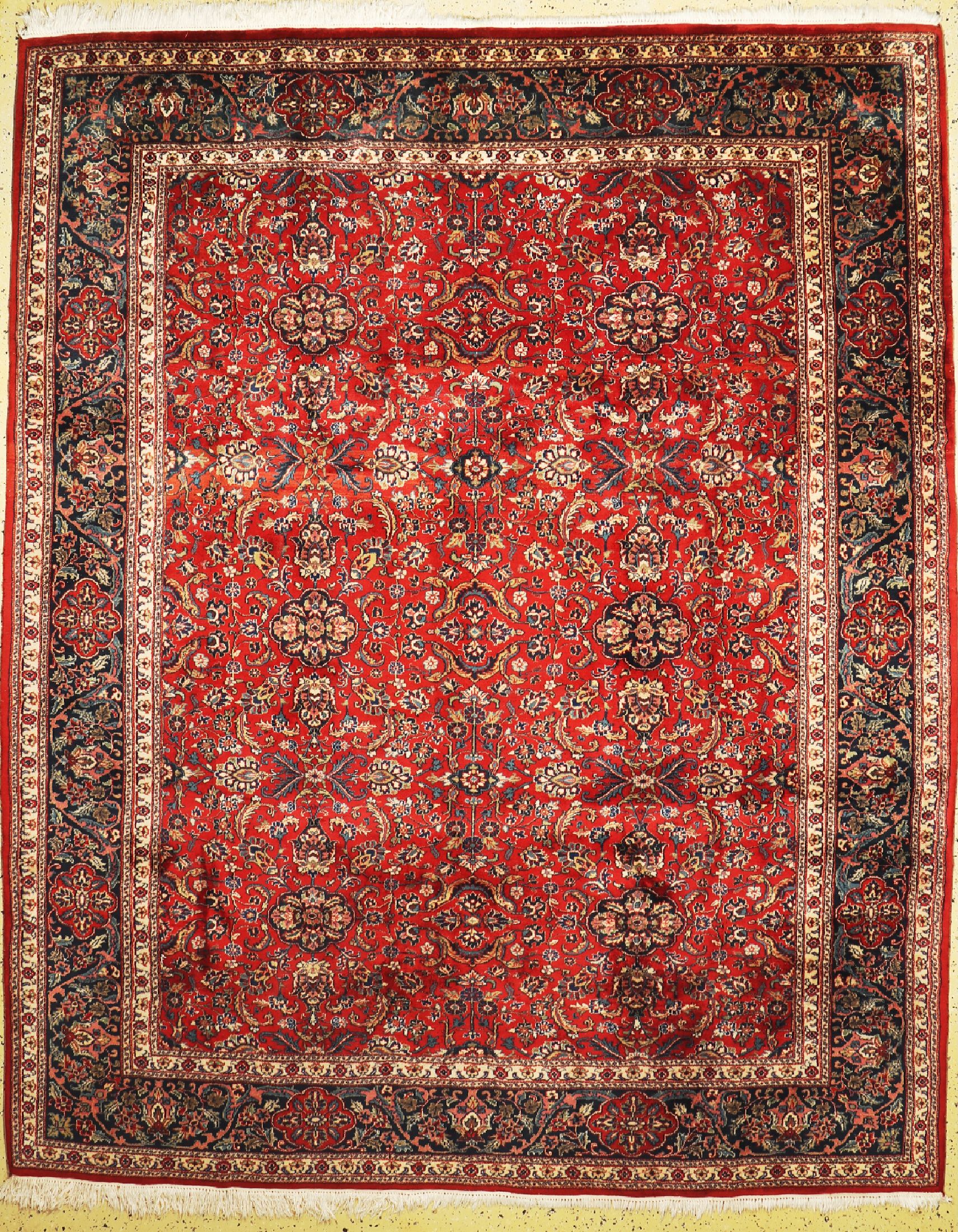 Mesched, Indien, ca. 40 Jahre, Wolle auf Baumwolle, ca. 310 x 255 cm, EHZ: 2