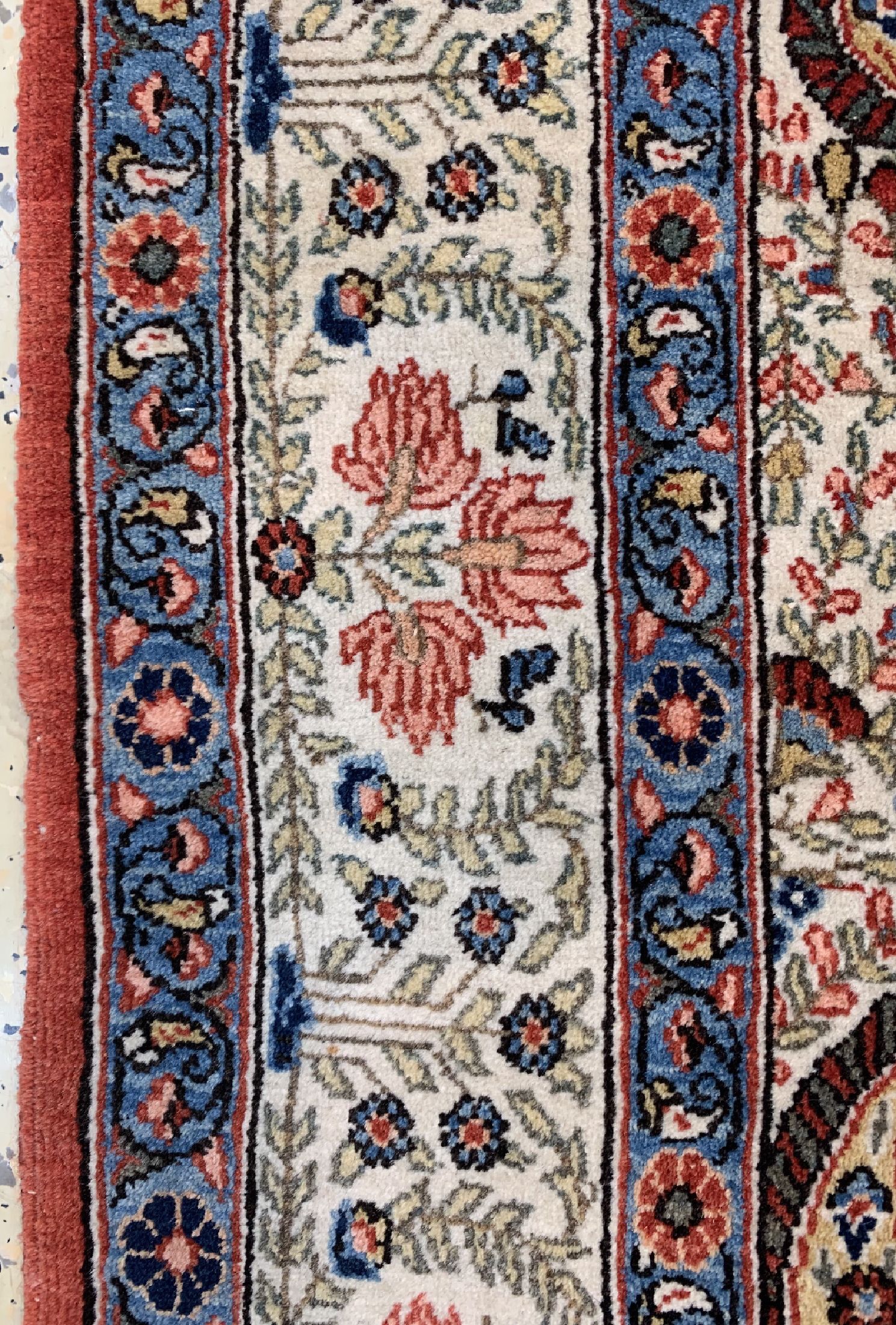 Detail d: Ghom alt, Persien, um 1930, Wolle auf Baumwolle, ca. 200 x 141 cm, EHZ: 1-2