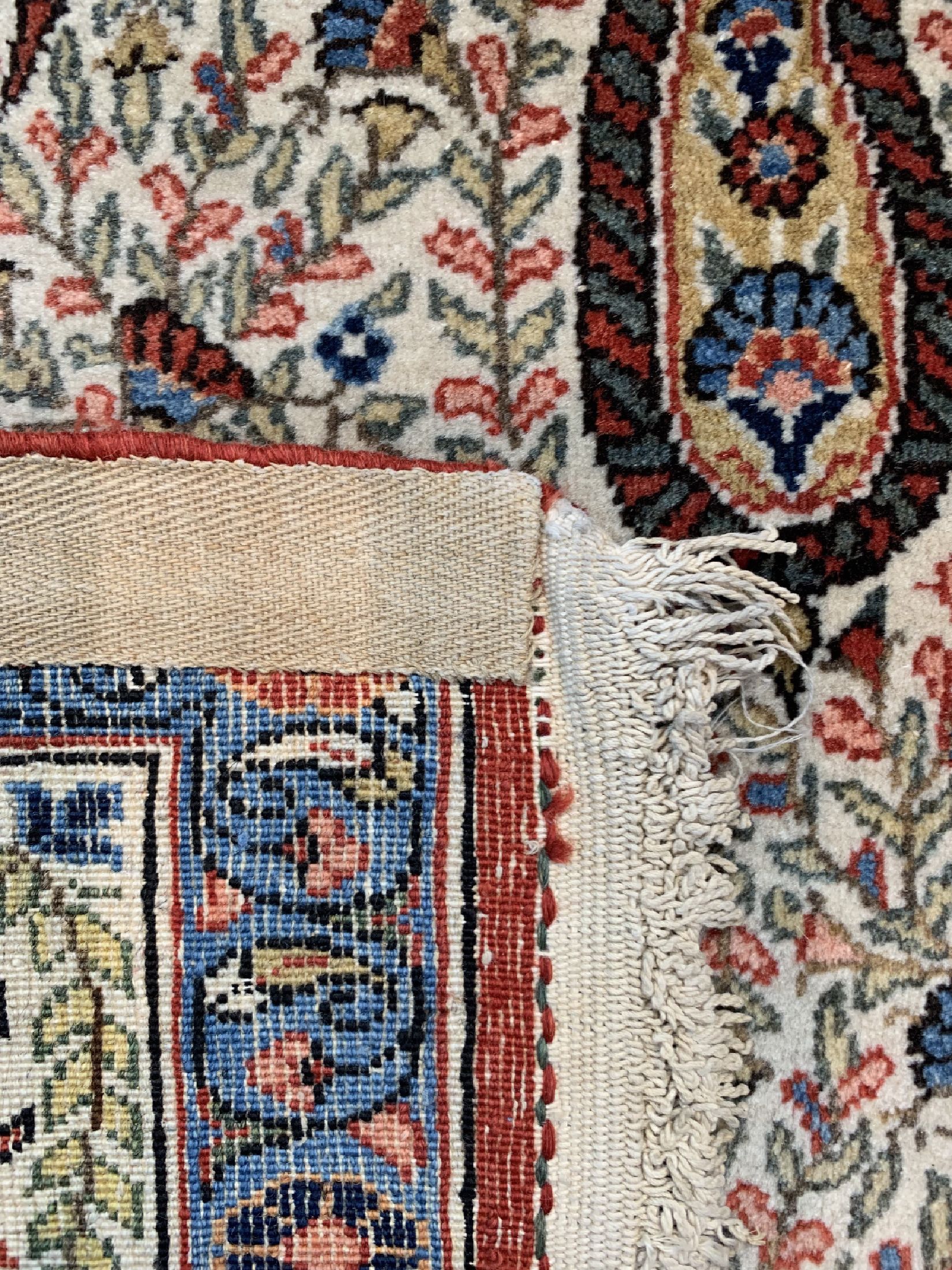 Detail e: Ghom alt, Persien, um 1930, Wolle auf Baumwolle, ca. 200 x 141 cm, EHZ: 1-2