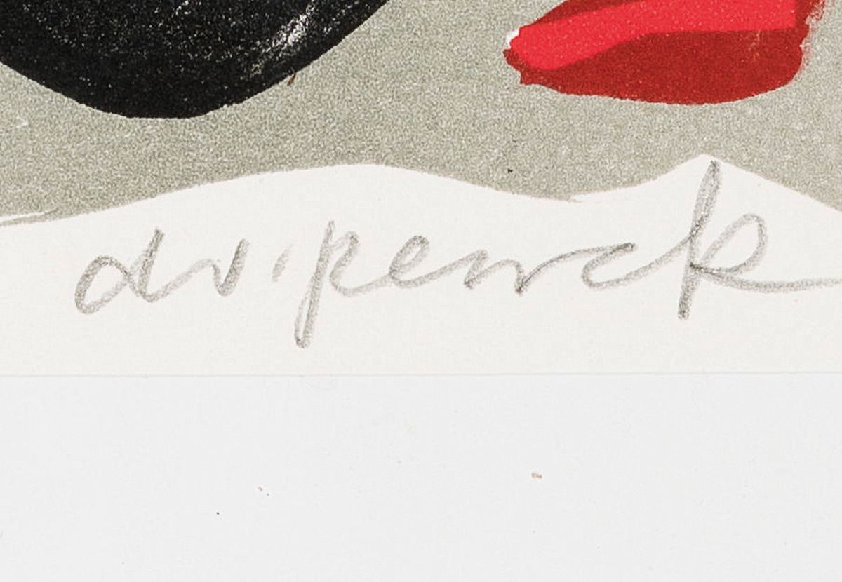 Detail c: A.R. Penck, 1939-2017, 3 Farblithographien aus der Kopenhagen Suite II von 1995, alle handsigniert, alle bez. e.a., je ca. 26x25.5cm, unter Glas, in ...