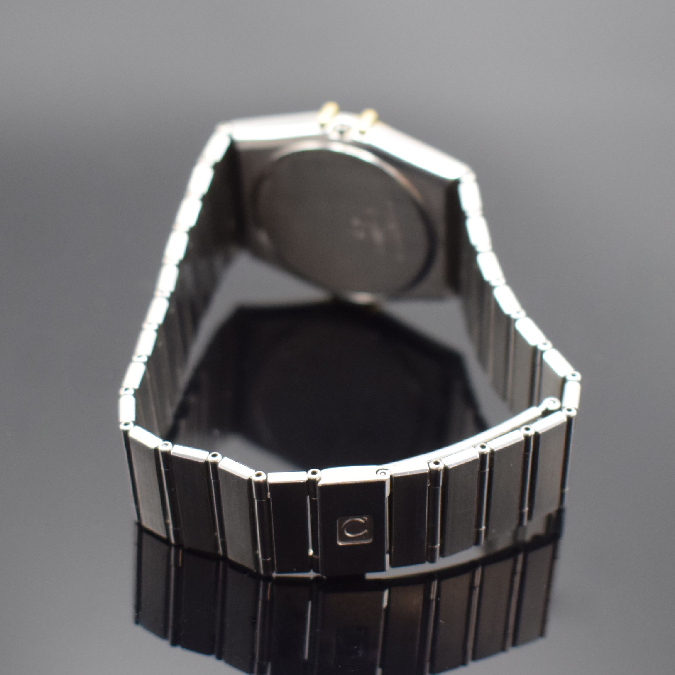 Detail b: OMEGA Constellation Gehäuse und Band inklusiveZifferblatt in Stahl/Gold, Schweiz um 1990, gedr. Geh. Ref. 396 1070 / 396 1080, Gold- Lünette m. ...