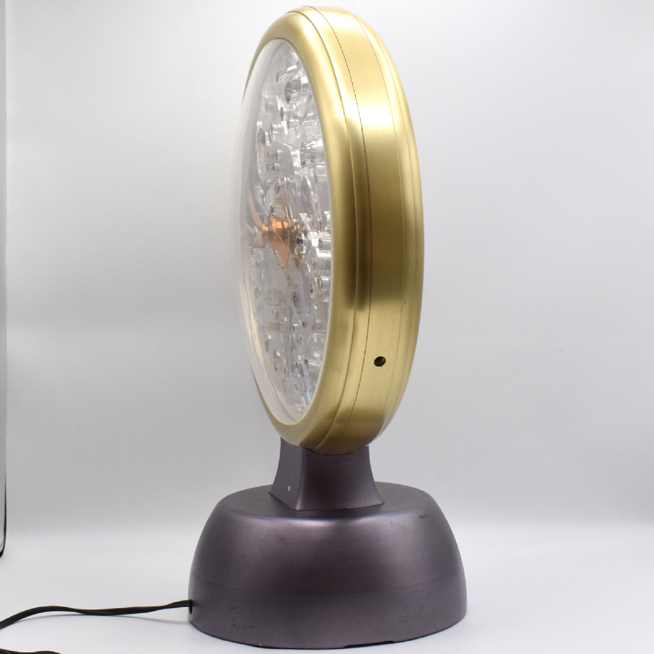 Detail b: ROAMER extrem seltenes Uhrwerkmodell Kaliber MST 420, Schweiz um 1965, Automatik, beids. vergl. Metallgeh. auf gerundetem Sockel, durchsichtiges rein ...