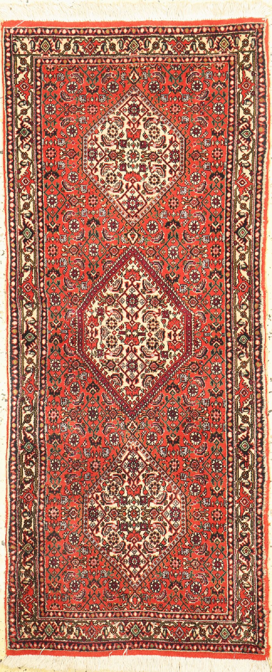 Bidjar fein, Persien, ca. 40 Jahre, Korkwolle, ca. 155 x 62 cm, EHZ: 1-2