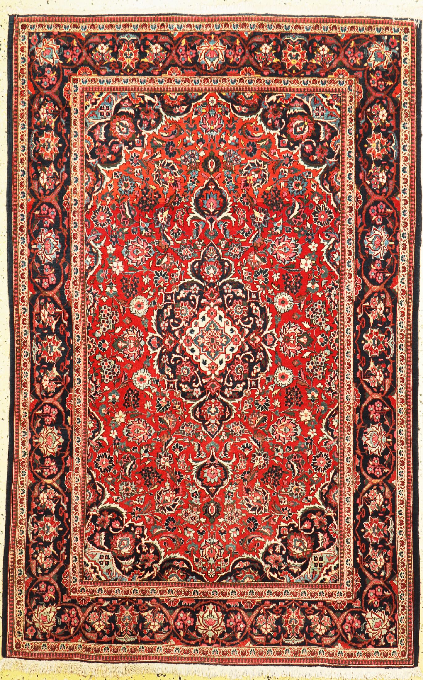 Keschan alt, Persien, um 1950, Wolle auf Baumwolle, ca. 202 x 130 cm, EHZ: 2(Abrasch)