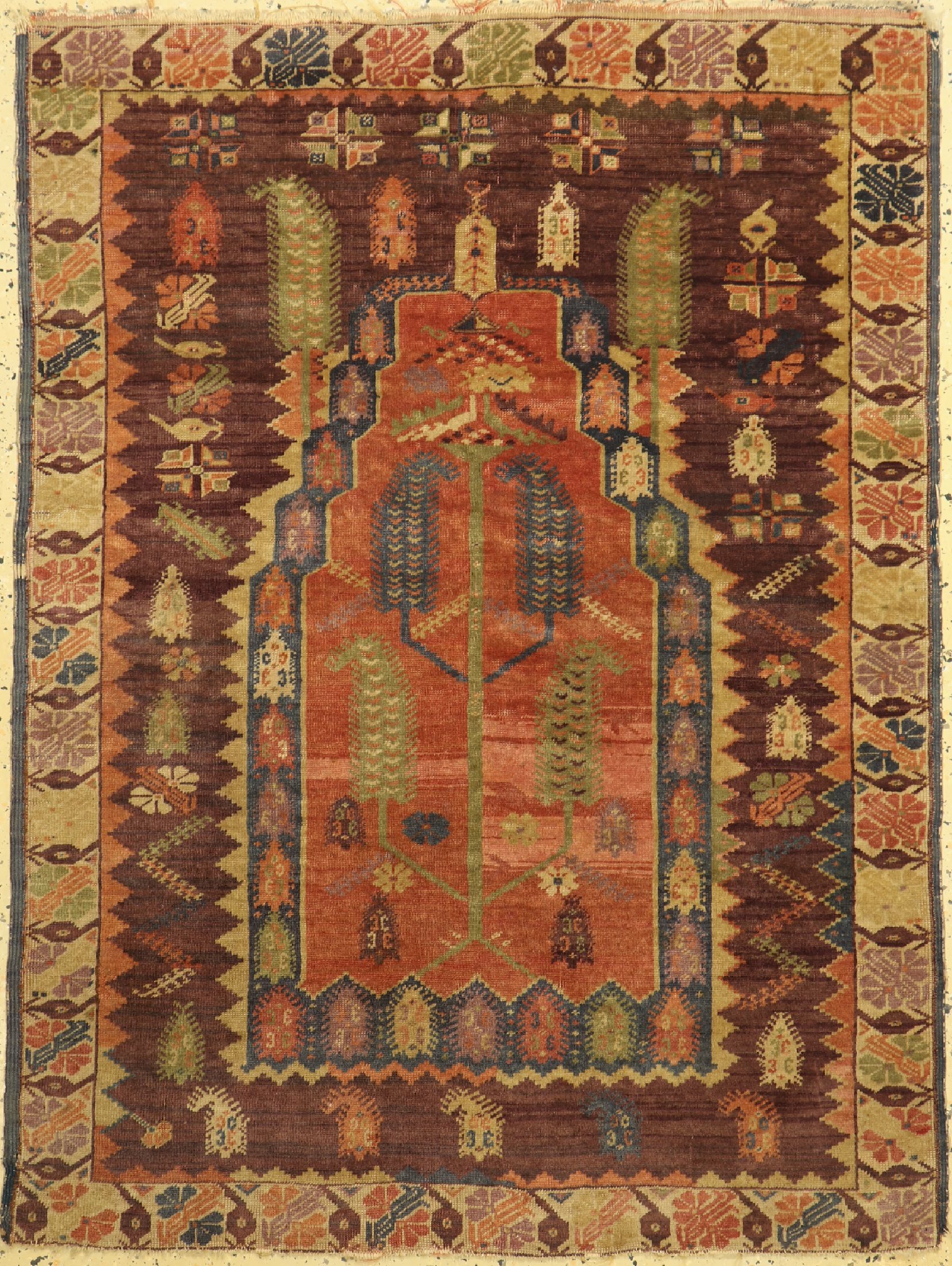 Milas alt, Türkei, ca. 50 Jahre, Wolle auf Wolle, ca. 138 x 103 cm, EHZ: 3