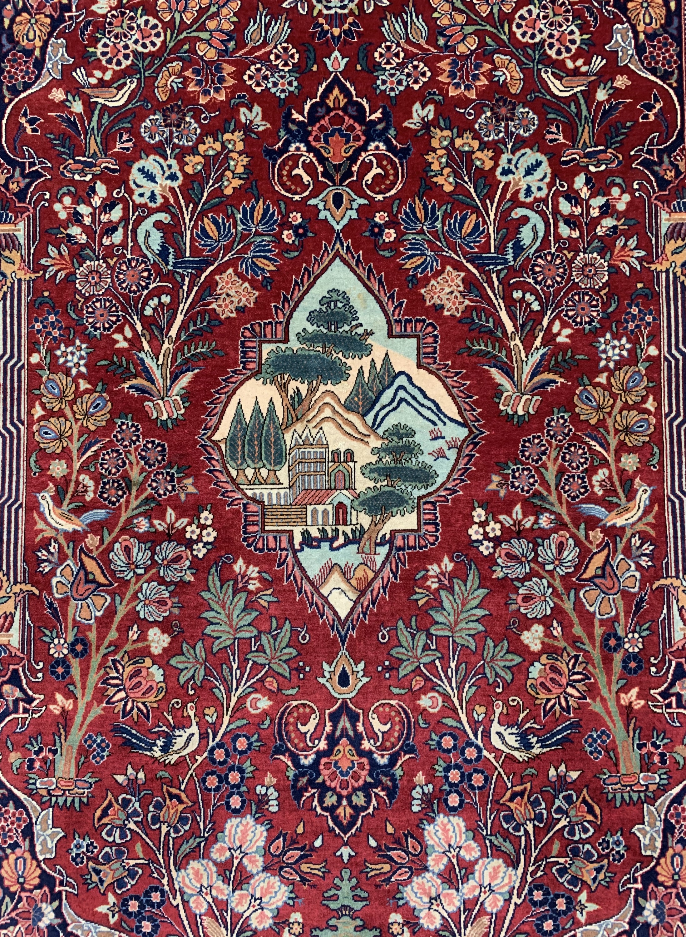 Detail c: Keschan Kork fein, Persien, um 1930/1940, Korkwolle auf Baumwolle, ca. 208 x 135 cm, EHZ: 1-2(2 kleine Restaurierungen).