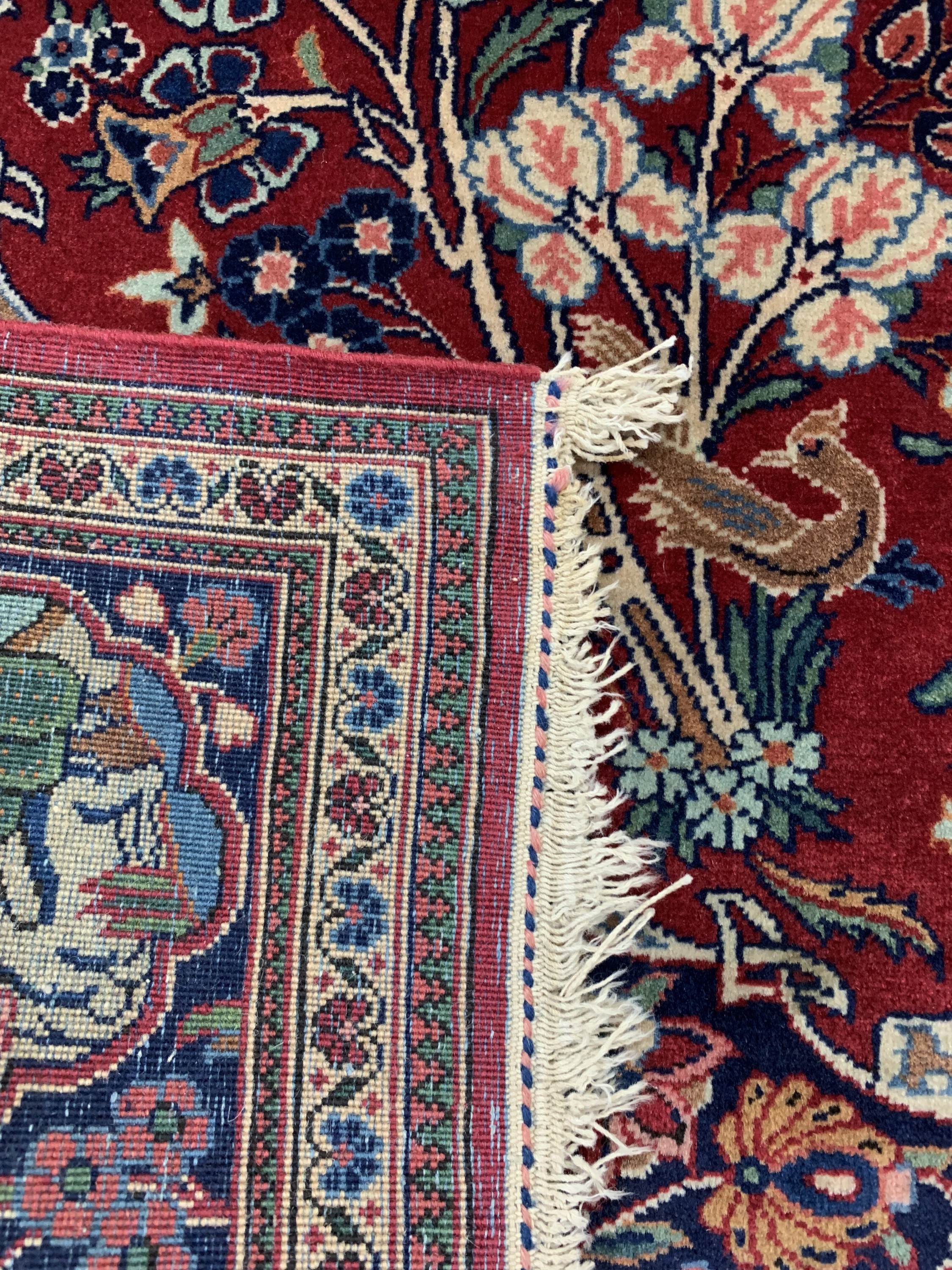 Detail g: Keschan Kork fein, Persien, um 1930/1940, Korkwolle auf Baumwolle, ca. 208 x 135 cm, EHZ: 1-2(2 kleine Restaurierungen).