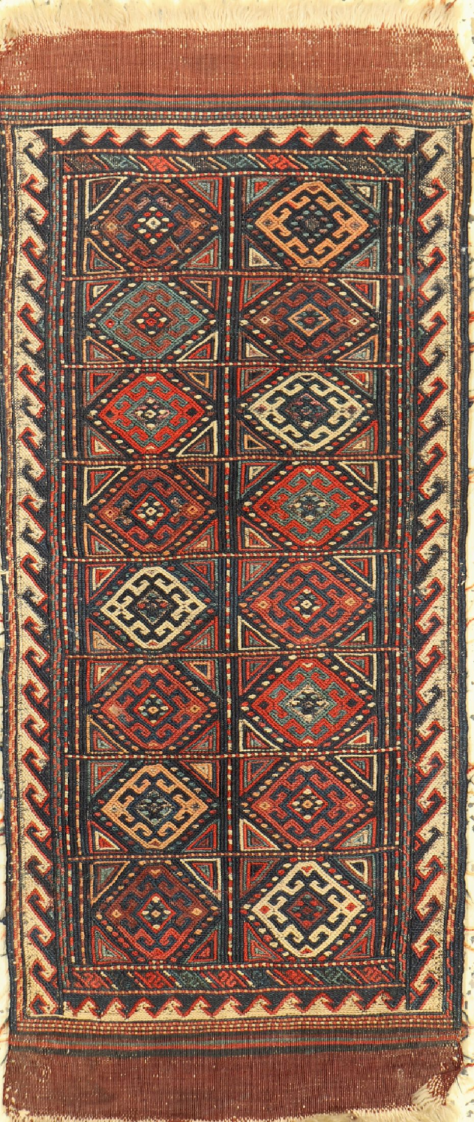Sumakh Taschenfront antik, Kaukasus, um 1900, Wolle auf Wolle, ca. 86 x 37 cm, EHZ: 2