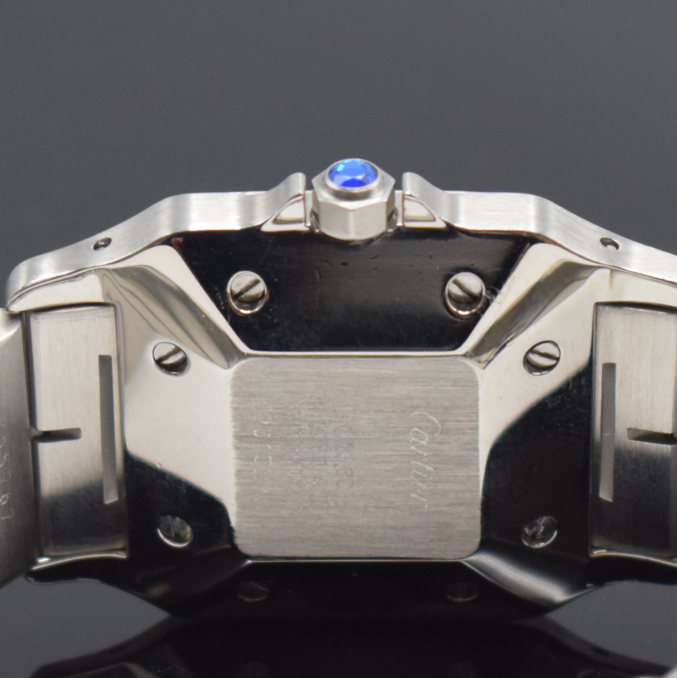 Detail c: CARTIER Santos Herrenarmbanduhr, Schweiz um 1985, Automatik, Edelstahl/Gold kombiniert inkl. Gliederband m. Faltschl., Monocoque- Geh., Lünette ...