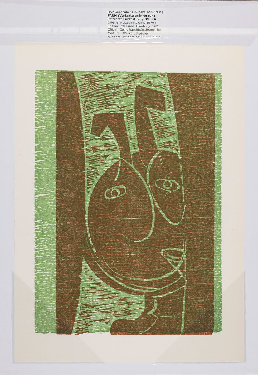 Detail c: HAP Grieshaber, 1909 - 1981, 14 Holzschnitte unsigniert, Editeur Claasen Hamburg, Auflage 5000, u.a.: Täler I/II, Felder I/II/III/IV, Kirchenruine, ...