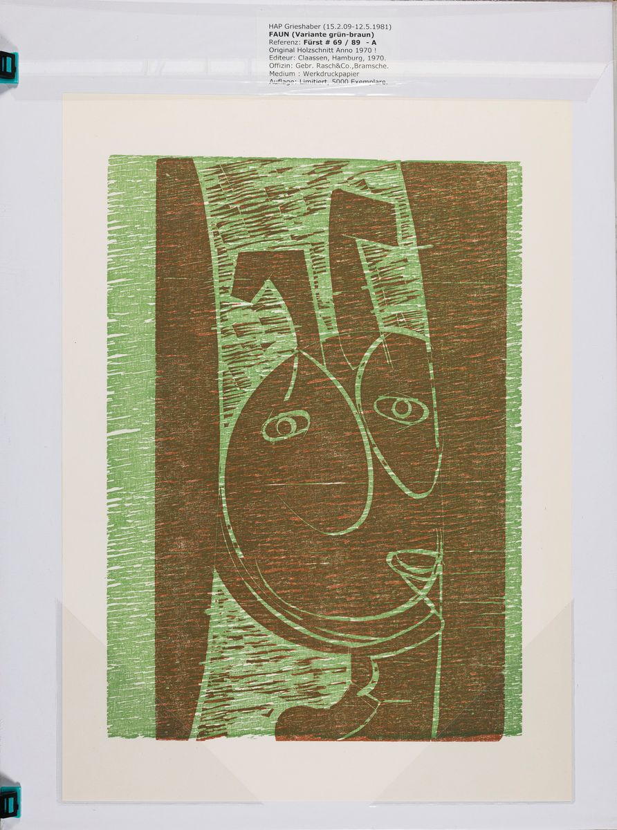 Detail n: HAP Grieshaber, 1909 - 1981, 14 Holzschnitte unsigniert, Editeur Claasen Hamburg, Auflage 5000, u.a.: Täler I/II, Felder I/II/III/IV, Kirchenruine, ...
