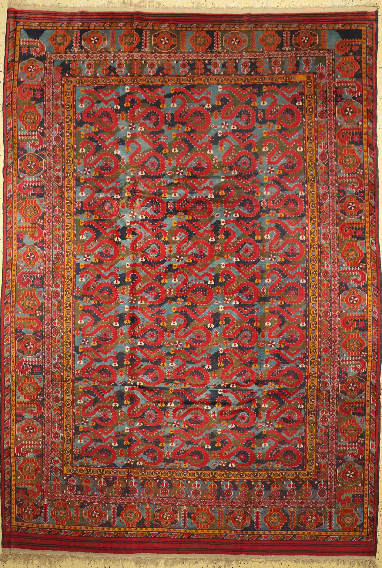 Bochara (Beschir Muster), Russland, ca. 60 Jahre, Wolle auf Baumwolle, ca. 323 x 223 cm, EHZ: 2