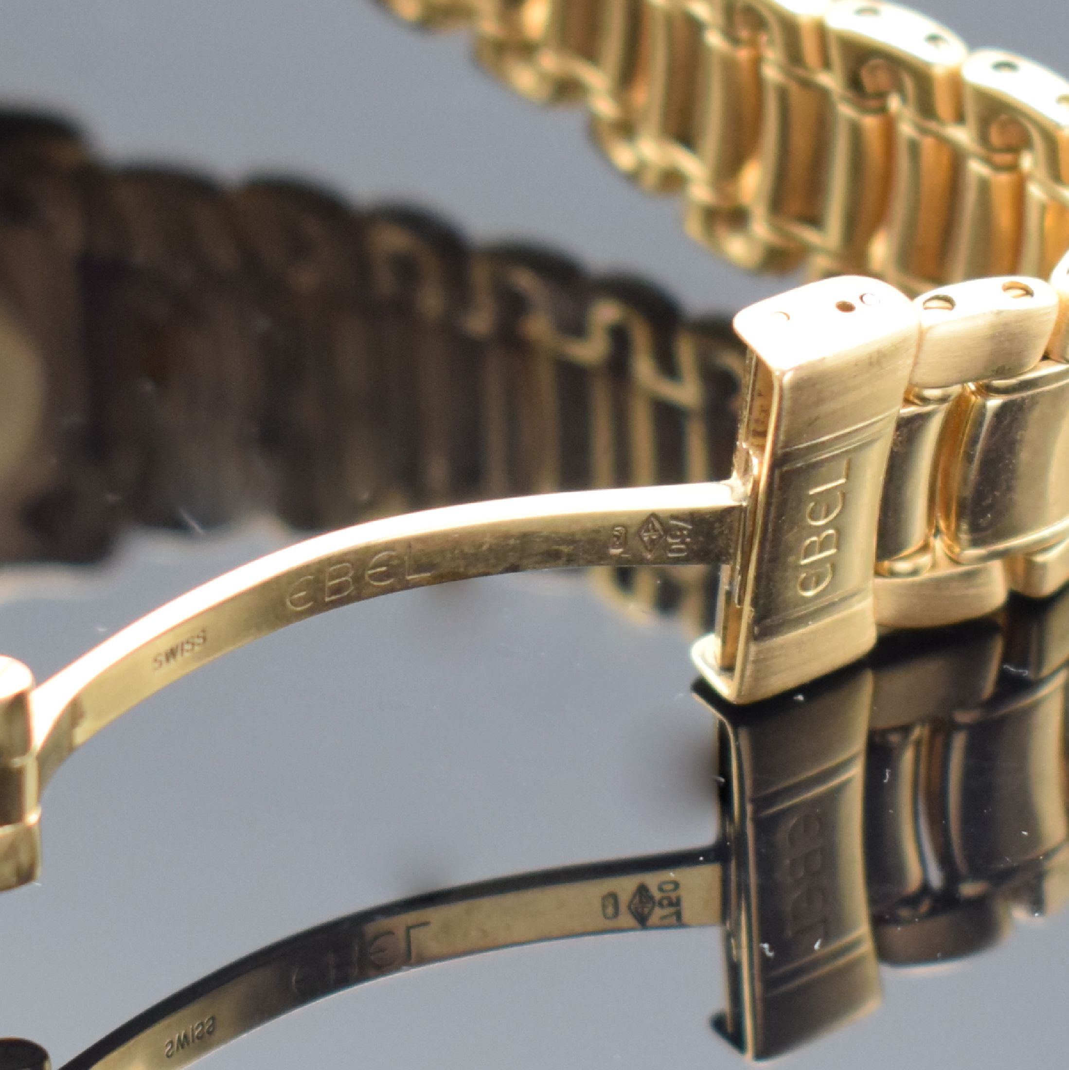Detail c: EBEL El Primero Schaltradchronograph in RG 750/000 Referenz 5134901, Schweiz um 1990, Automatik, 3-teiliges Goldgeh. inkl. Gliederband in RG 750/000 ...