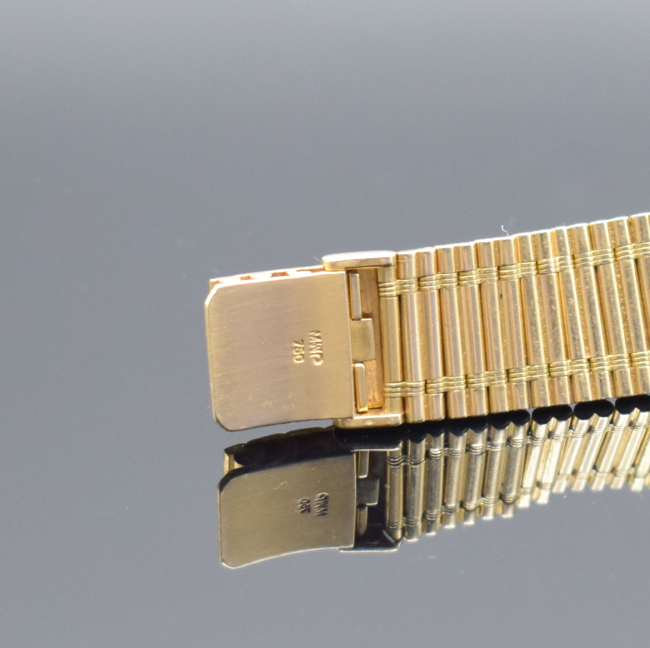 Detail c: CORUM Herrengoldbanduhr Serie Romulus in GG 750/000 Referenz 50.503.56 V-48, Schweiz um 1988, GG 750/000 Gliederband, Boden 6-fach verschr., ...