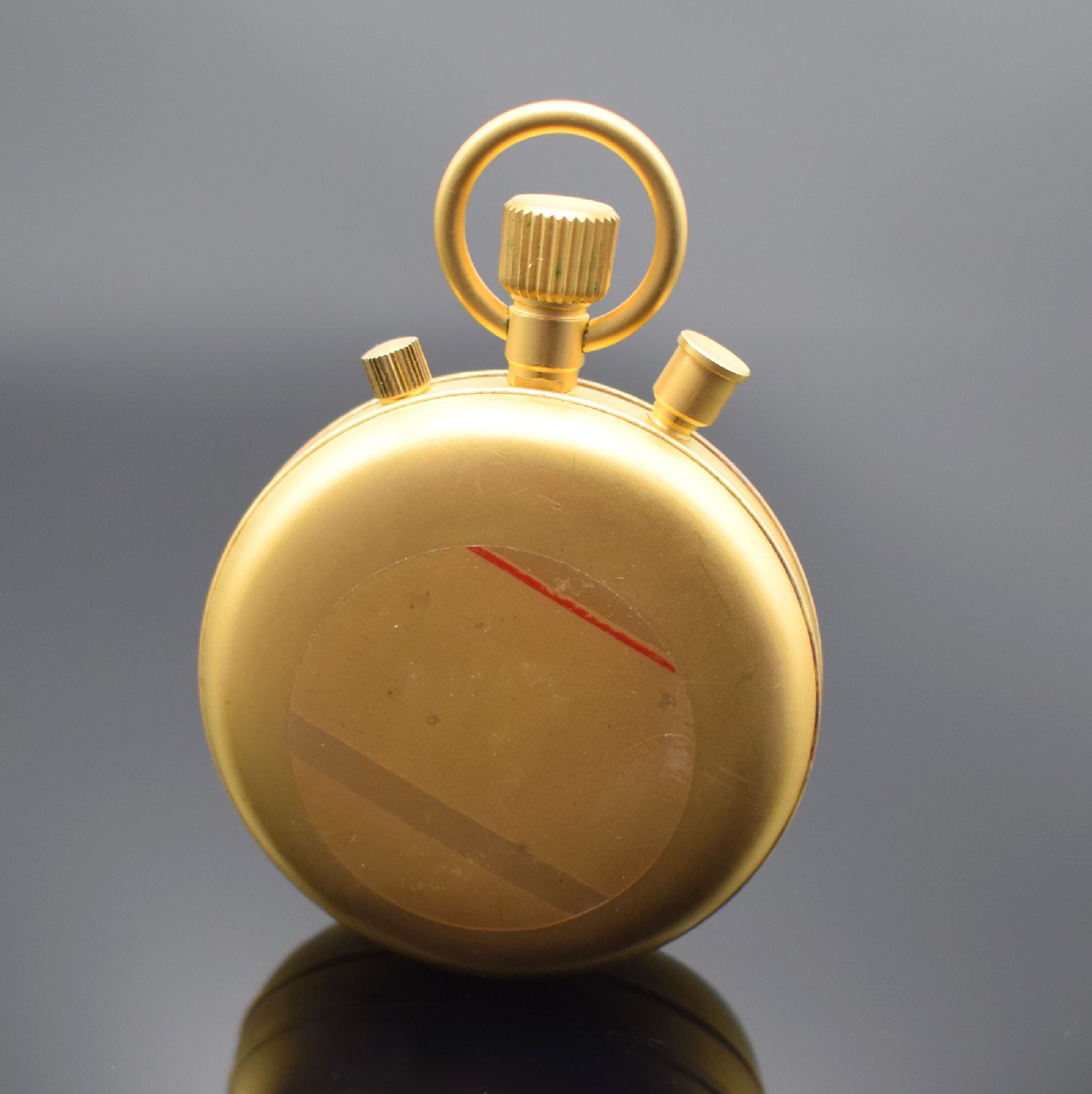 Detail a: SINN seltene, offene Herrentaschenuhr mit Rattrapante-Stoppfunktion, wohl Prototyp, Deutschland 1980/90er Jahre, Metall verg., verg. Zifferbl. skel., ...