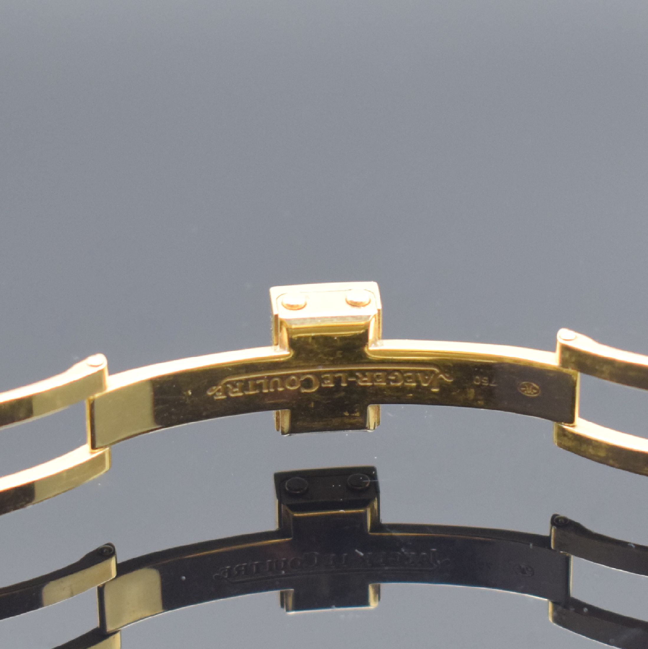 Detail e: Jaeger-LeCoultre Armbandchronograph Modell Reverso Gran´Sport in GG 750/000 Referenz 295.110.592, Handaufzug, um 180 Grad drehb. Goldgehäuse inkl. ...