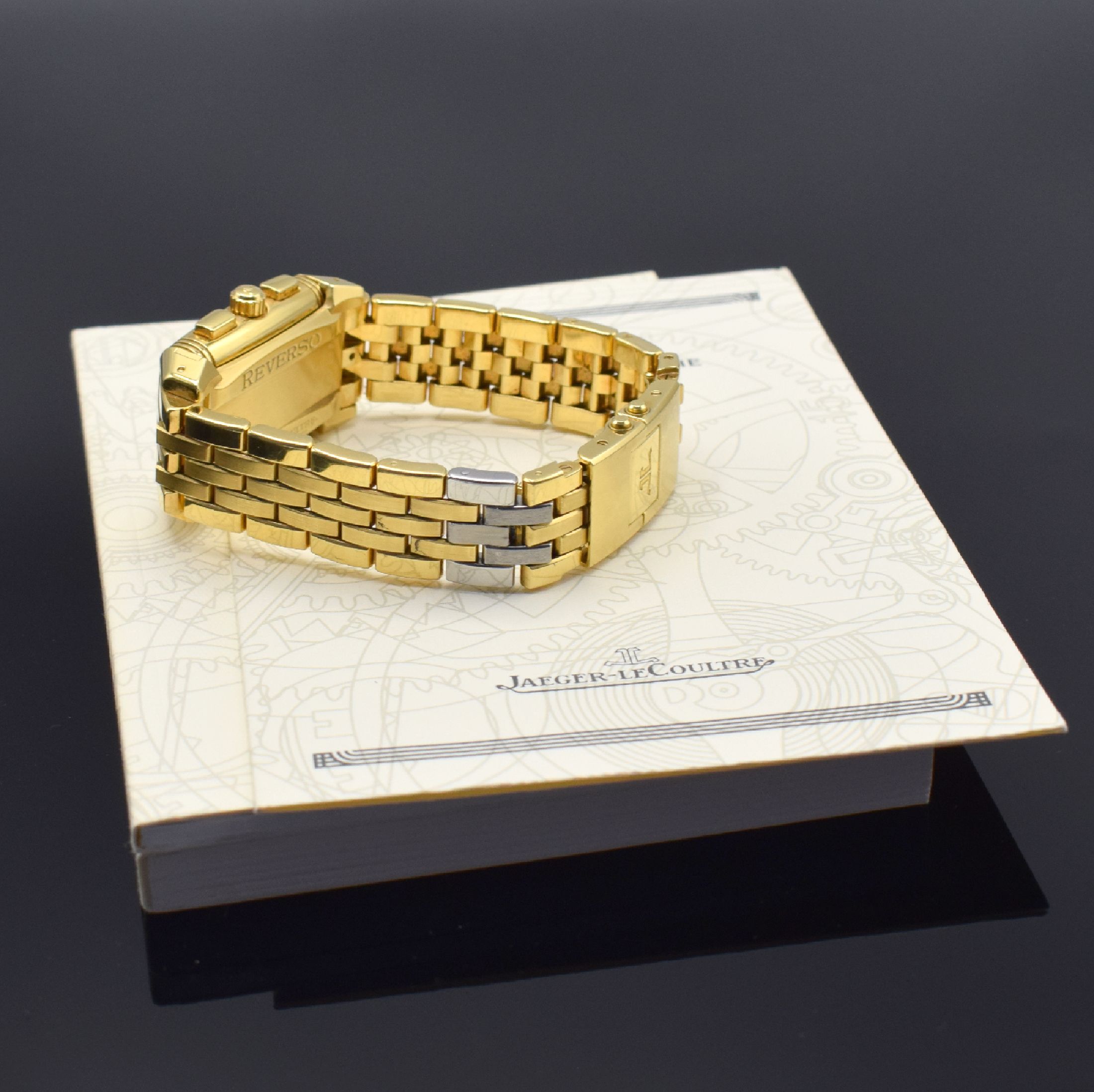 Detail i: Jaeger-LeCoultre Armbandchronograph Modell Reverso Gran´Sport in GG 750/000 Referenz 295.110.592, Handaufzug, um 180 Grad drehb. Goldgehäuse inkl. ...