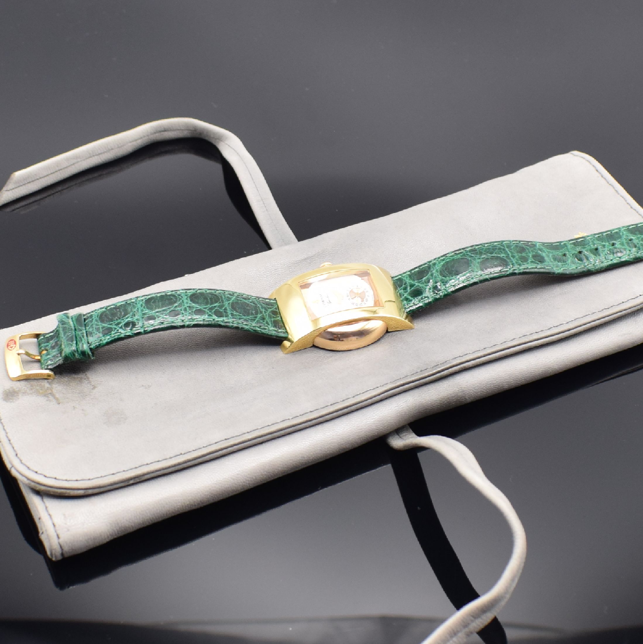 Detail f: CORUM feine und seltene Herrenarmbanduhr Modell Symbiose Design von R. Ventrella in GG/RG 750/000 Referenz 78.120.54, Automatik, Schweiz um 1997, ...