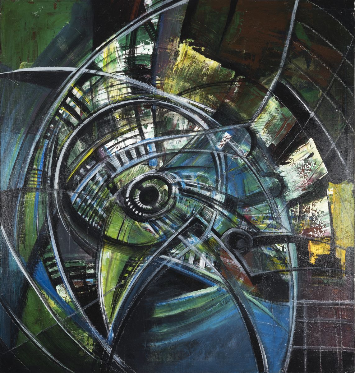 Roland Pippes, geb. 1958, seit 1980 freischaffender Künstler in Heidelberg, hier: Nachtlicht, Acryl/Lwd, rückseitig signiert und dat. 1996, ca. ...