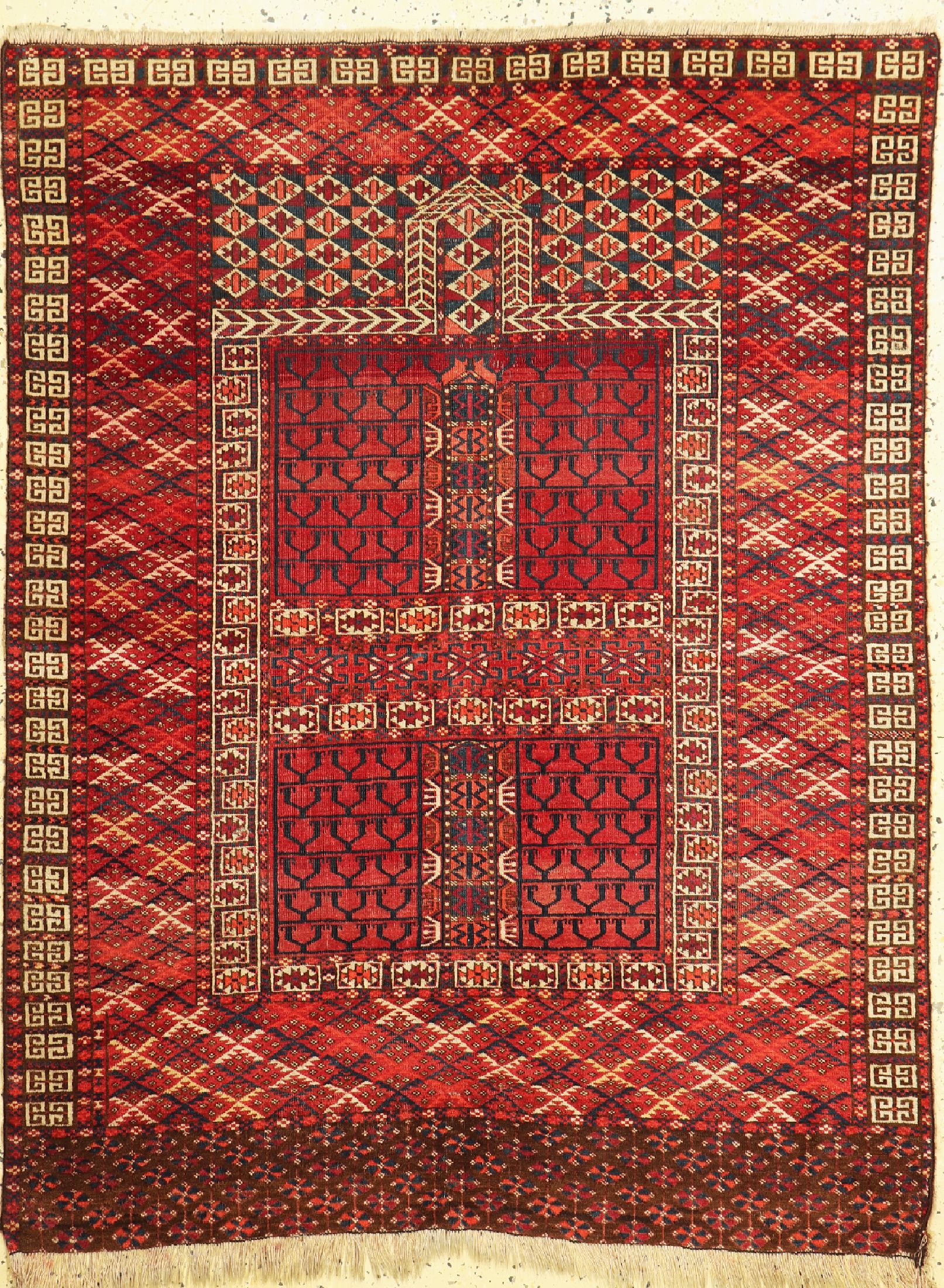 Engsi antik, Turkmenistan, um 1900, Wolle auf Wolle, ca. 155 x 120 cm, EHZ: 2-3