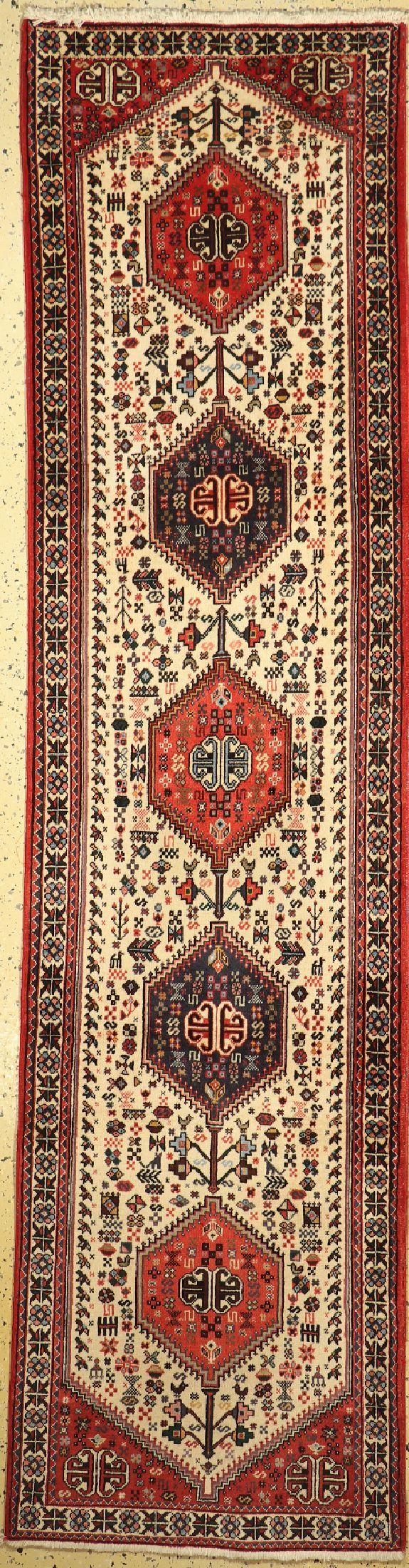 Abadeh alt, Persien, ca. 40 Jahre, Wolle auf Baumwolle, ca. 303 x 75 cm, gereinigt, EHZ: 1(gebraucht)