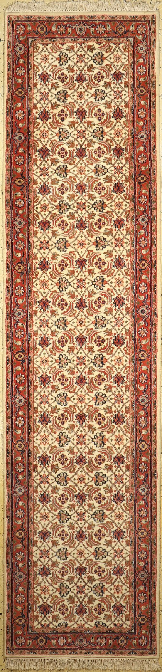 Bidjar alt, Indien, ca. 30 Jahre, Wolle aufBaumwolle, ca. 343 x 81 cm, gereinigt, EHZ: 1(gebraucht)