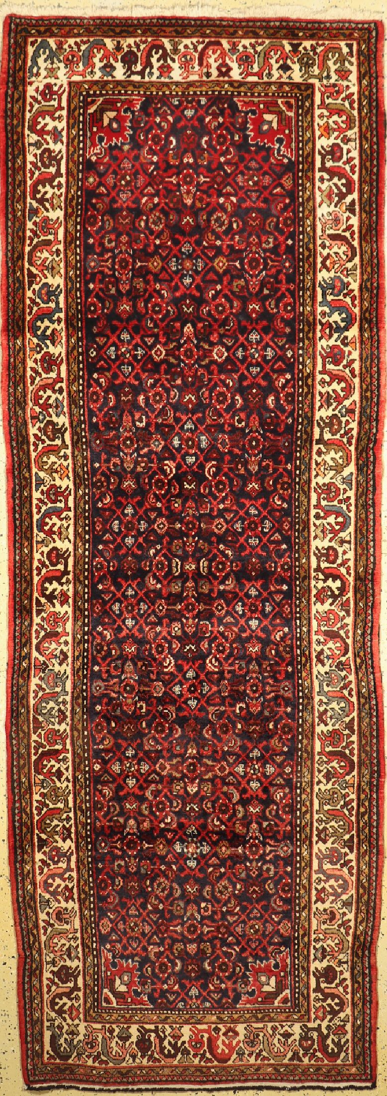 Hosseinabad alt, Persien, ca. 50 Jahre, Wolle auf Baumwolle, ca. 313 x 114 cm, gereinigt, EHZ: 1(gebraucht)