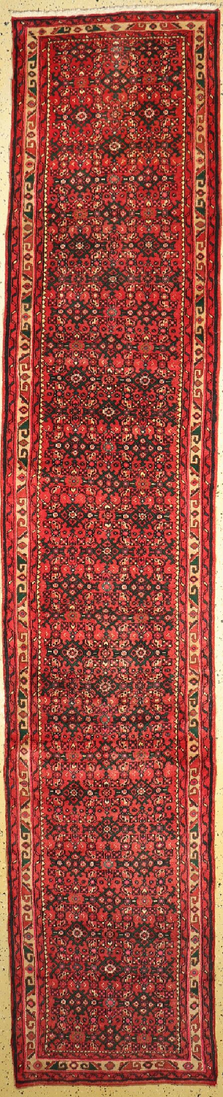 Hosseinabad alt, Persien, ca. 50 Jahre, Wolle auf Baumwolle, ca. 392 x 73 cm, gereinigt, EHZ: 1(gebraucht)