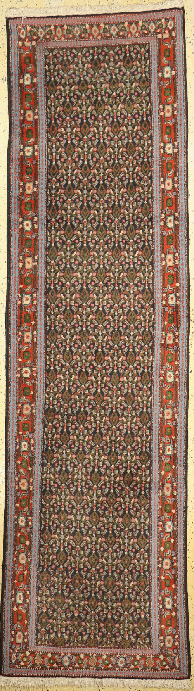 Senneh alt, Persien, um 1950, Wolle auf Baumwolle, ca. 297 x 80 cm, EHZ: 2