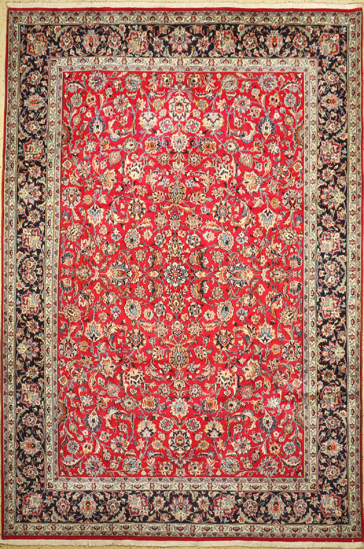 Mesched Kork alt, Persien, um 1960, Korkwolle auf Baumwolle, ca. 351 x 240 cm, gereinigt, EHZ: 1(gebraucht)