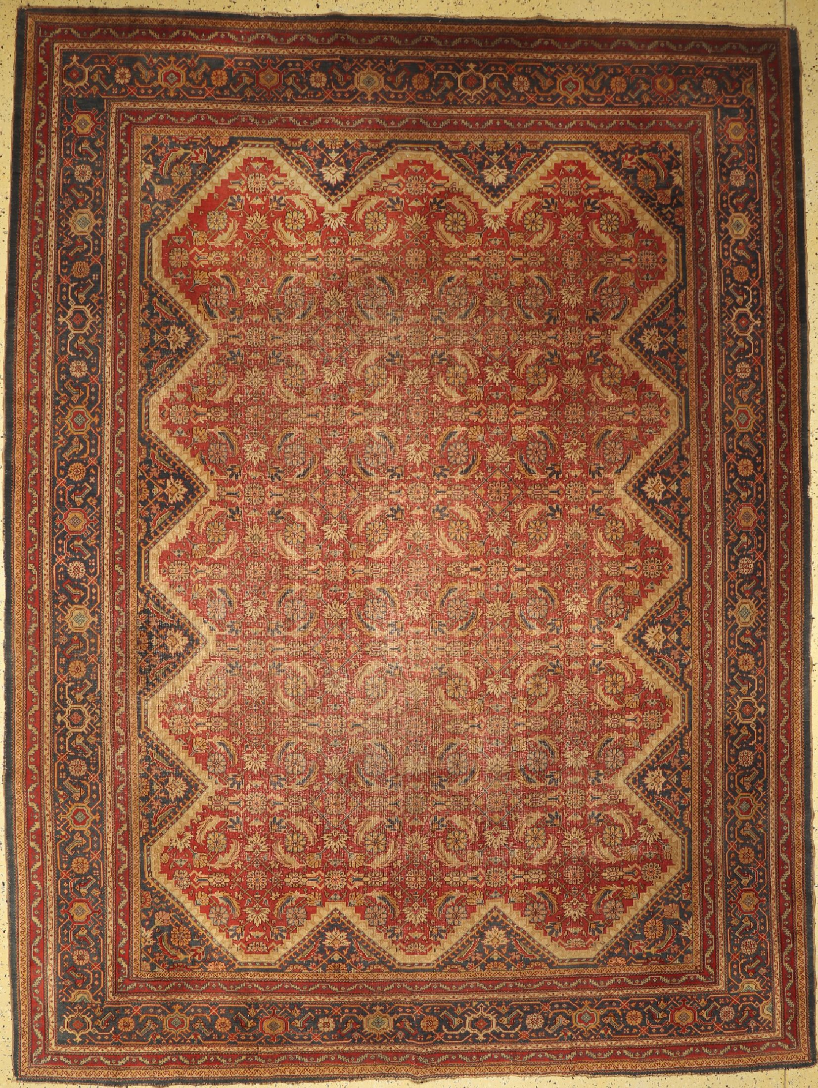 Täbriz antik, Persien, um 1900, Wolle auf Baumwolle, ca. 370 x 275 cm, EHZ: 4