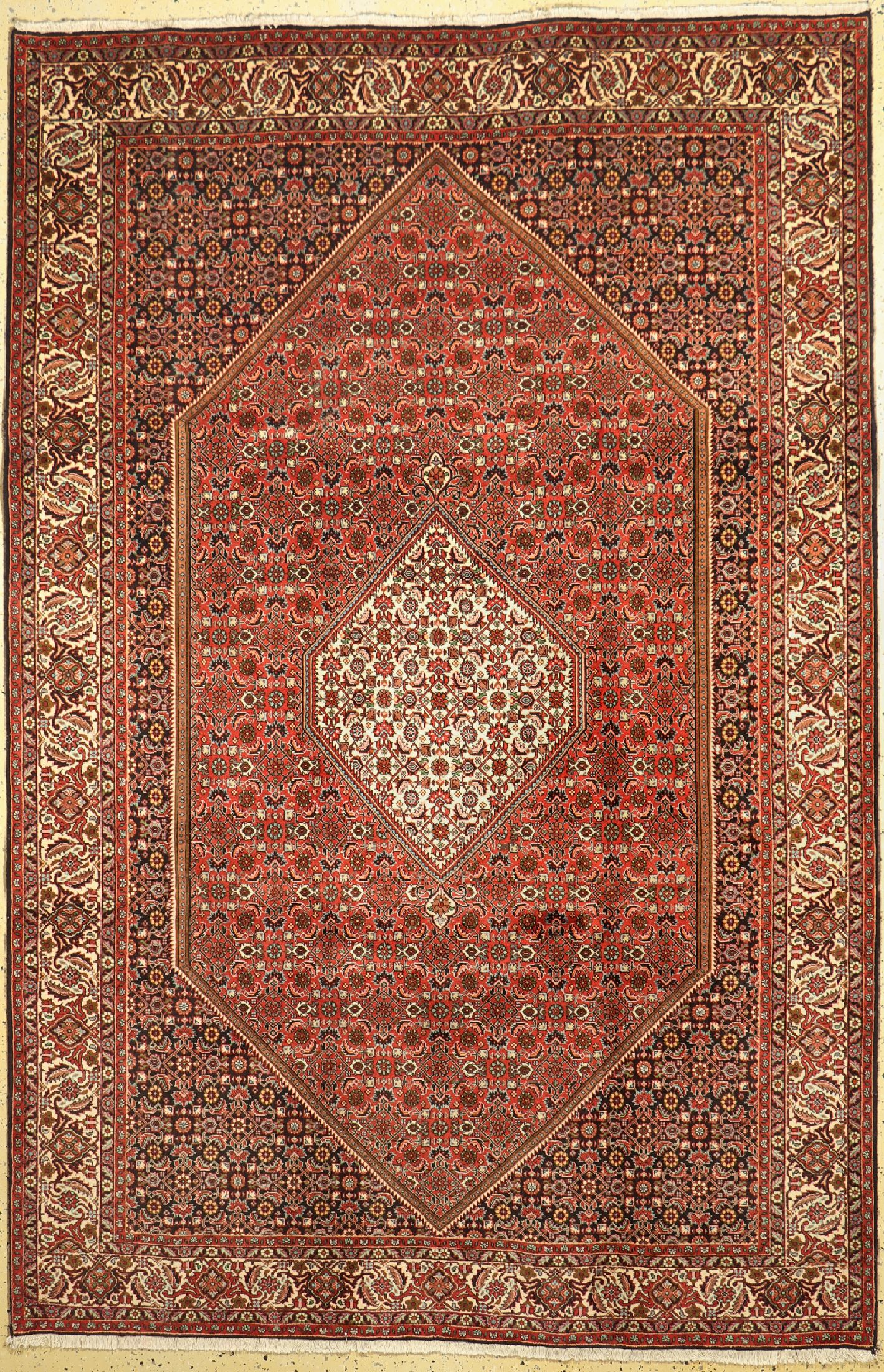 Bidjar alt, Persien, ca. 50 Jahre, Wolle auf Baumwolle, ca. 295 x 200 cm, gereinigt, EHZ: 1(gebraucht)