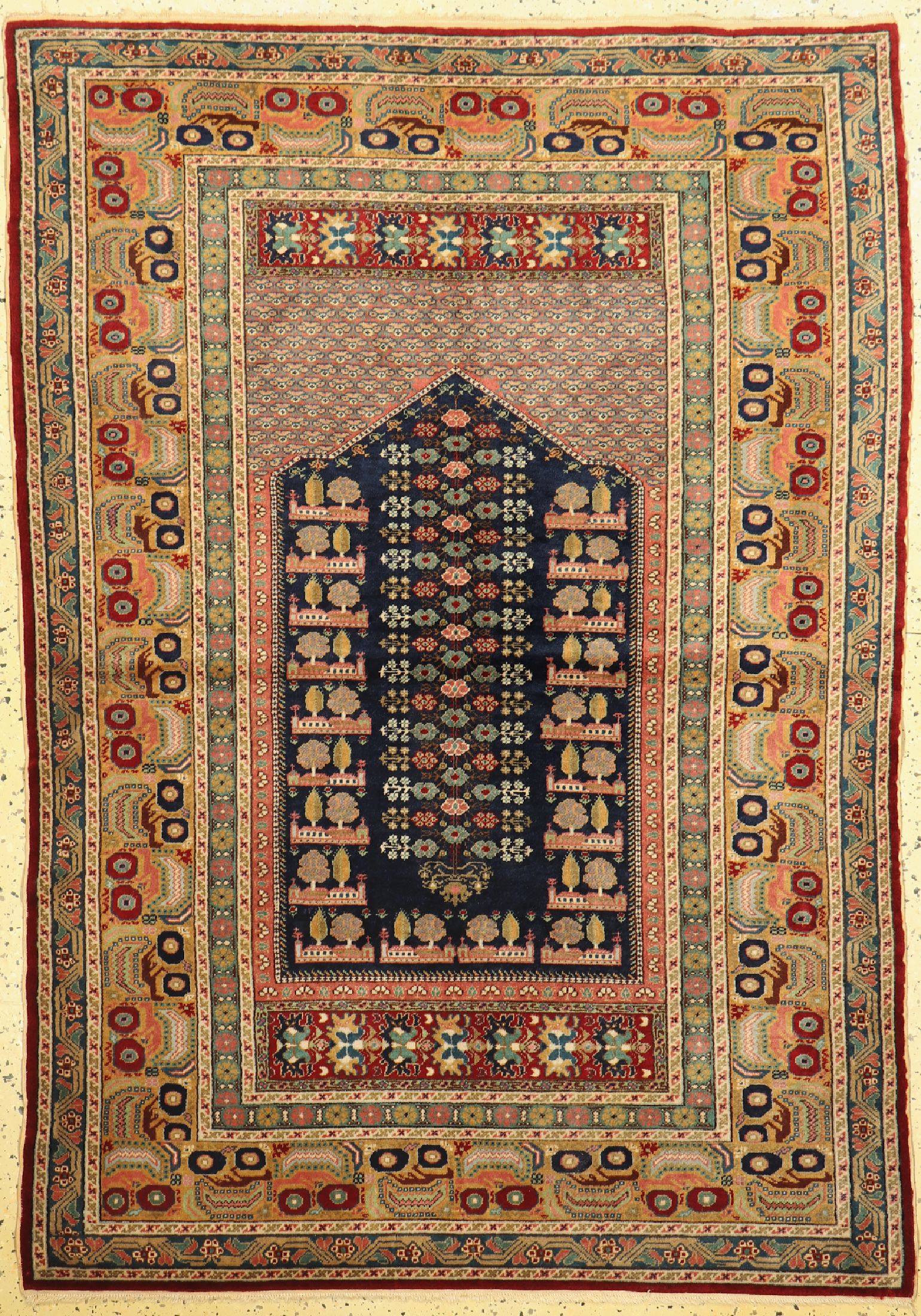 Giordes"Friedhof Teppich", Türkei, um 1940, Wolle auf Baumwolle, ca. 170 x 120 cm, EHZ: 1-2