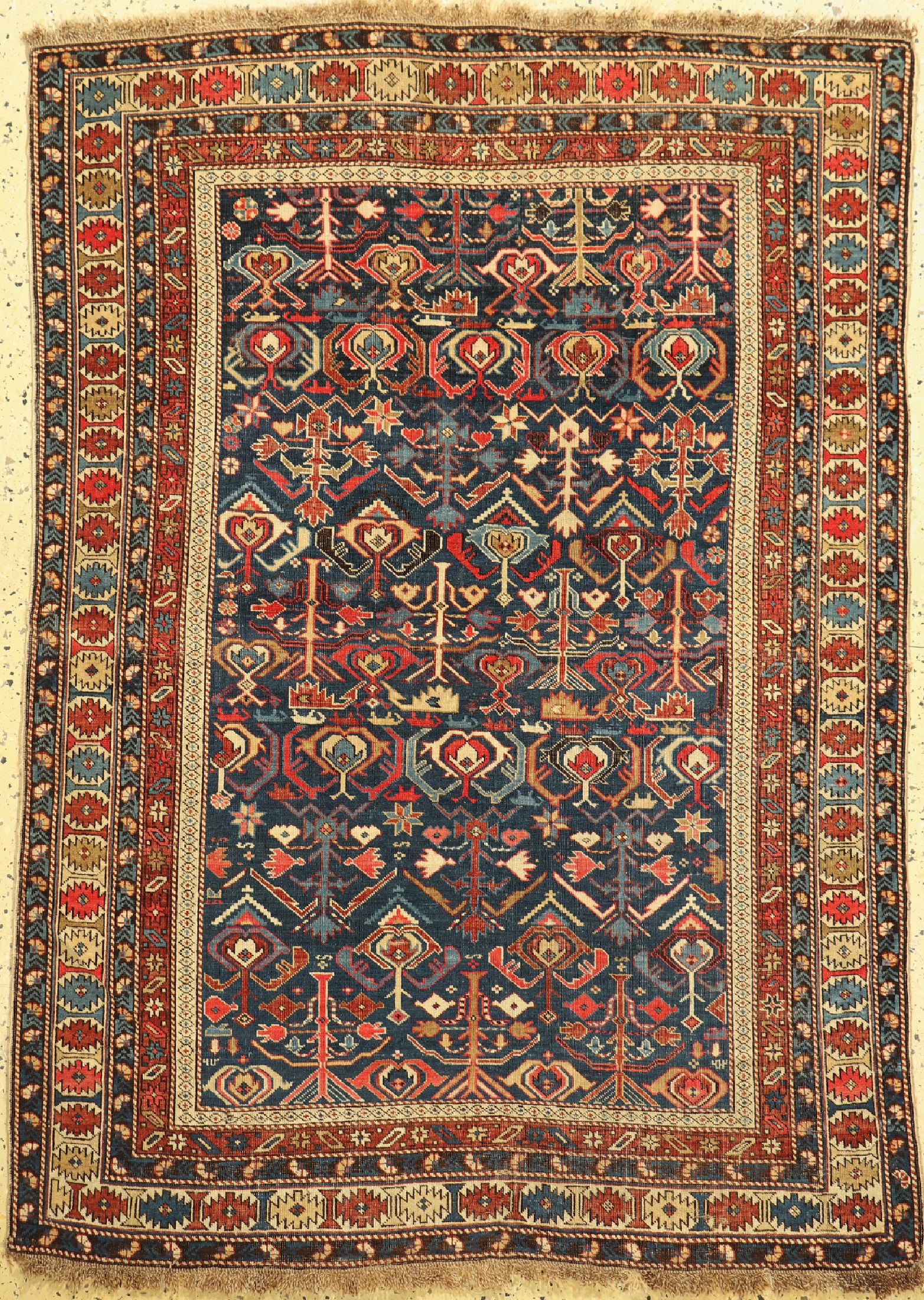 Schirwan antik, Kaukasus, 19.Jhd, Wolle aufWolle, ca. 168 x 120 cm, EHZ: 3