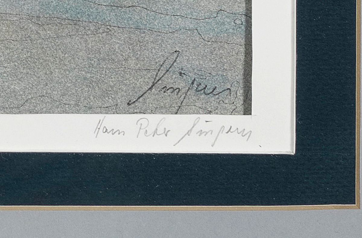 Detail c: Hans Peter Jürgens, 1924 Cuxhaven - 2018 Kiel-Holtenau, Kapitänsbild T.M.S. Dorsch, Gouache auf Papier, re. u. signiert und auf PP. nochmals ...