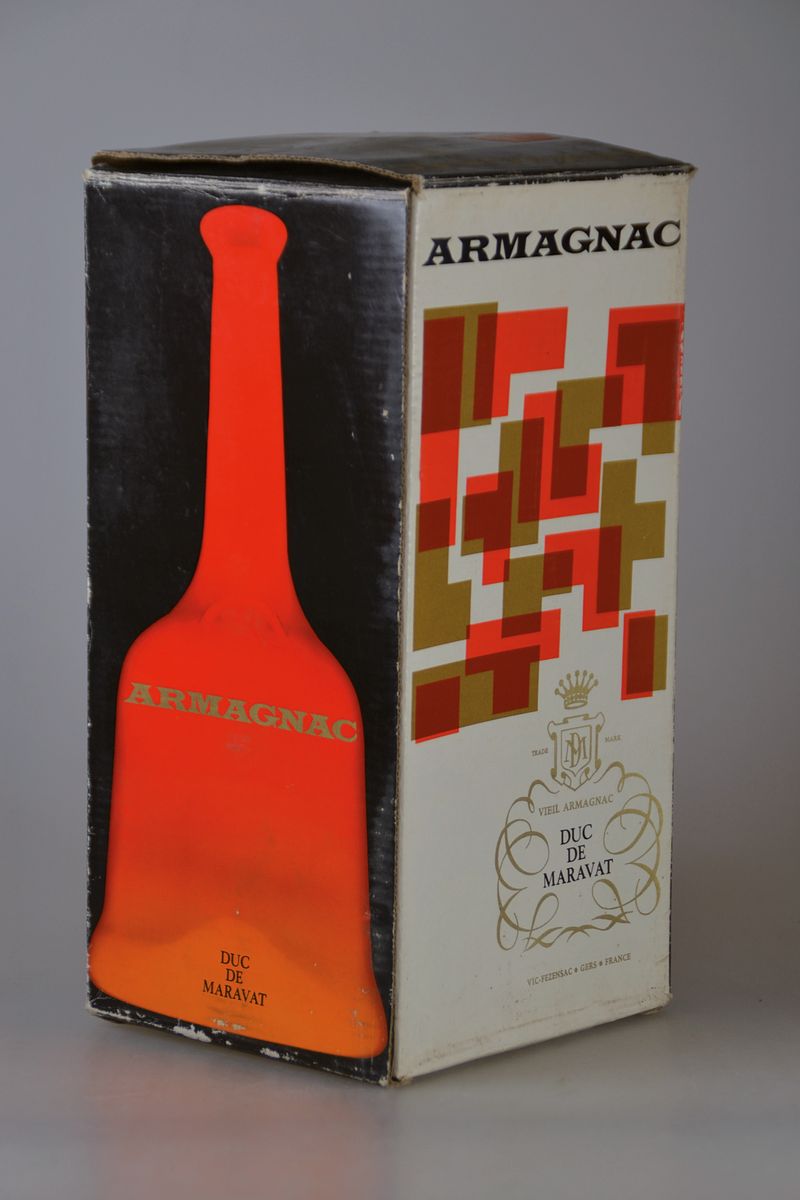 Detail a: 1 Flasche 1970 Armagnac Duc de Maravat, Vic -Fezensac, ca. 700ml, 40% Vol., guter Erhaltungszustand, in Originalkarton
