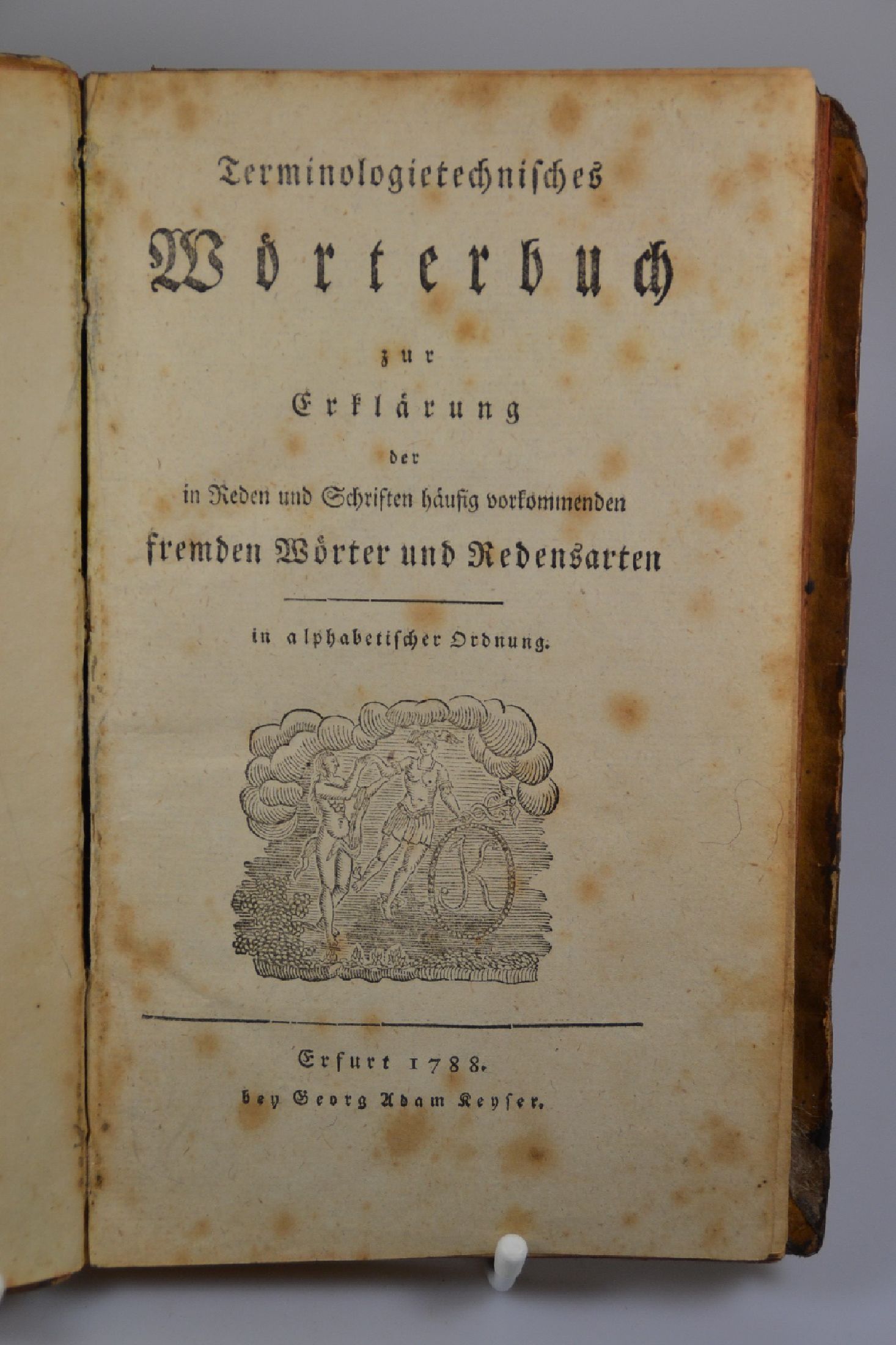 Detail a: Friedrich August Schröter (1752-1828): Terminologie-technisches Wörterbuch zur Erklärung der in Reden und Schriften häufig vorkommenden fremden ...