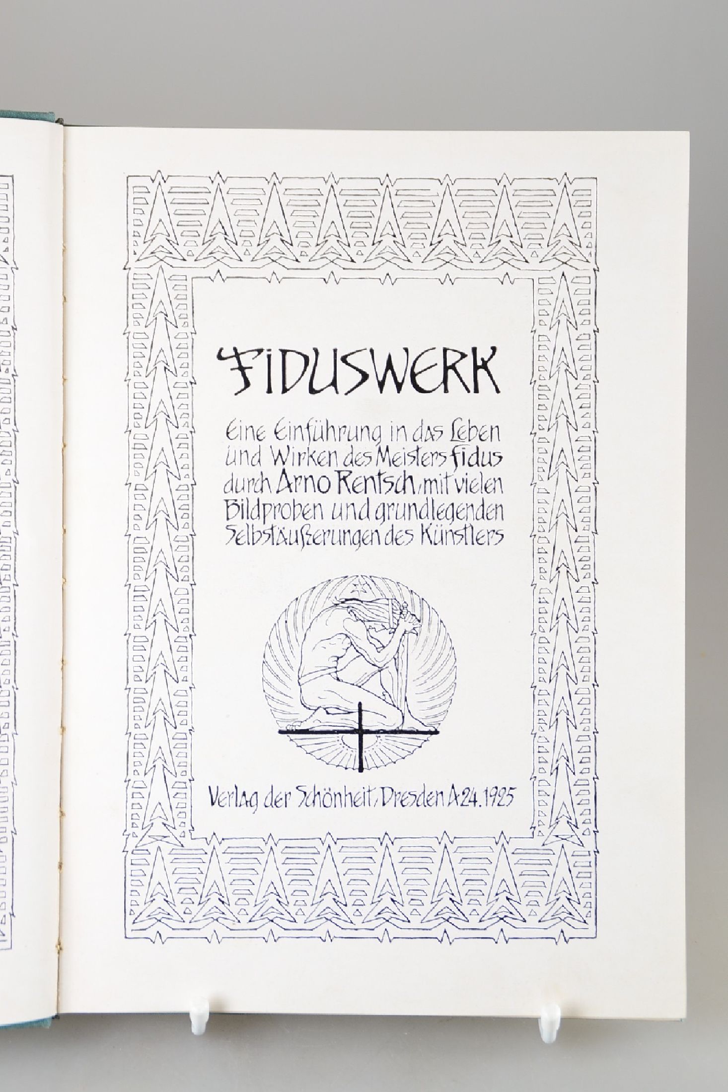 Detail a: Meister Fidus (Hugo Höppener, 1868-1948) und Arno Rentsch: Fiduswerk, Dresden, Verlag der Schönheit 1925, 183 S., zahlreiche teils farbige ...