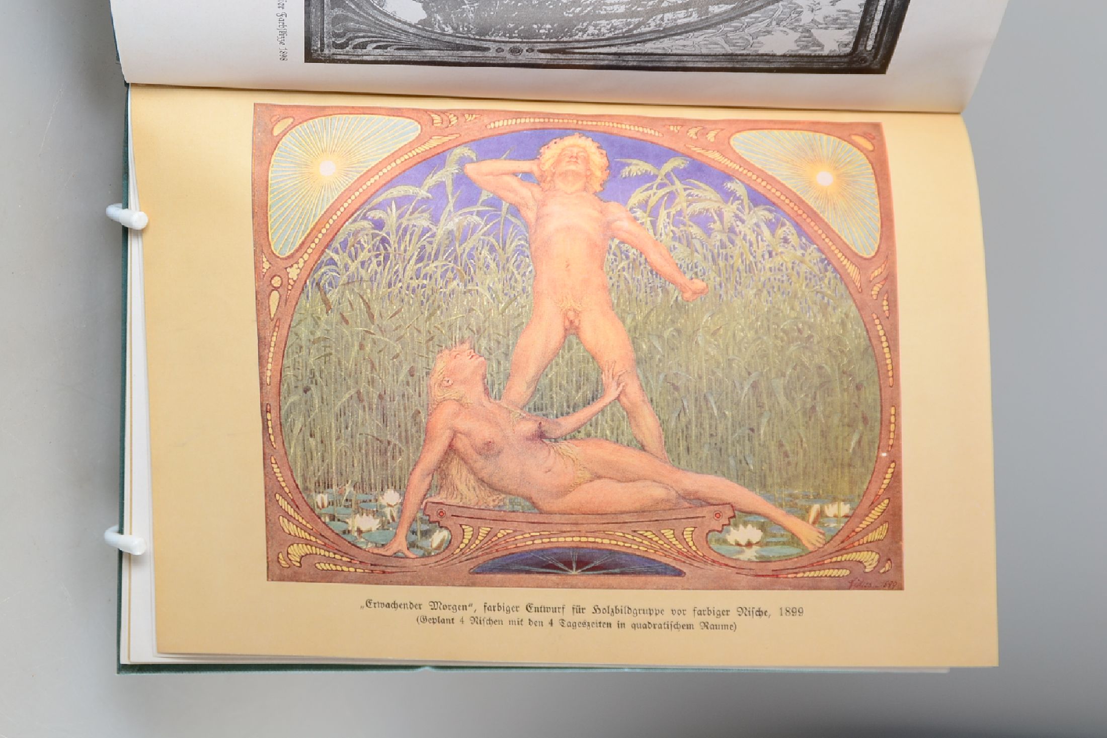 Detail b: Meister Fidus (Hugo Höppener, 1868-1948) und Arno Rentsch: Fiduswerk, Dresden, Verlag der Schönheit 1925, 183 S., zahlreiche teils farbige ...