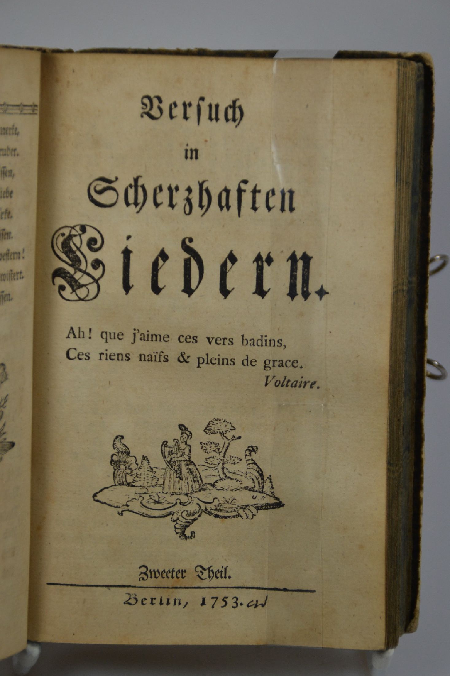 Detail d: Gedichte von dem Verfasser des Frühlings (Ewald Christian von Kleist), 6 Titel in einem Band, Berlin, Voß 1753-74, über 688 S., Neue Gedichte ...