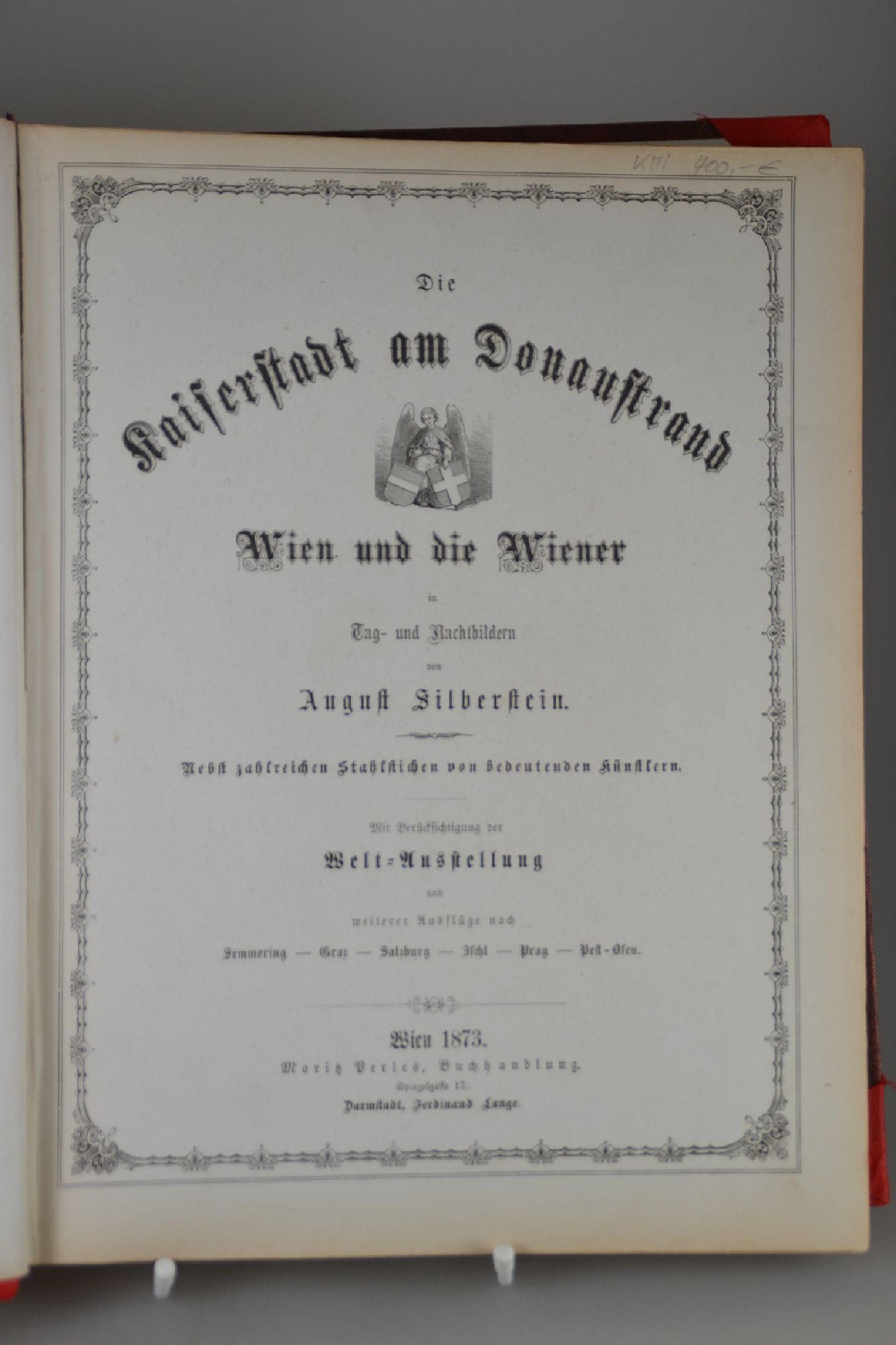 Detail b: August Silberstein (1827-1900): Die Kaiserstadt am Donaustrand. Wien und die Wiener, Wien, Perles 1873, 236 S., mit 30 Stahlstichtafeln, ...
