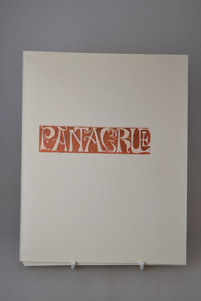Detail c: Andre Derain (1880-1954): Francois Rabelais. Pantagruel, Faksimile der Ausgabe von 1943, Genf o.J. (um 1970), 187 S., 59 Farbtafeln als ...