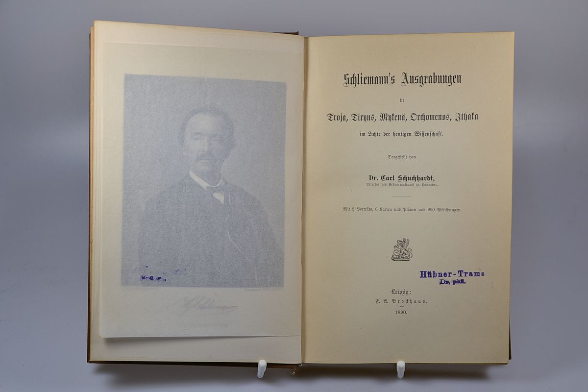 Detail a: Carl Schuchhardt (1859-1943): Schliemanns Ausgrabungen in Troja, Tiryns, Mykenä, Orchomenos, Ithaka im Lichte der heutigen Wissenschaft, Leipzig, ...