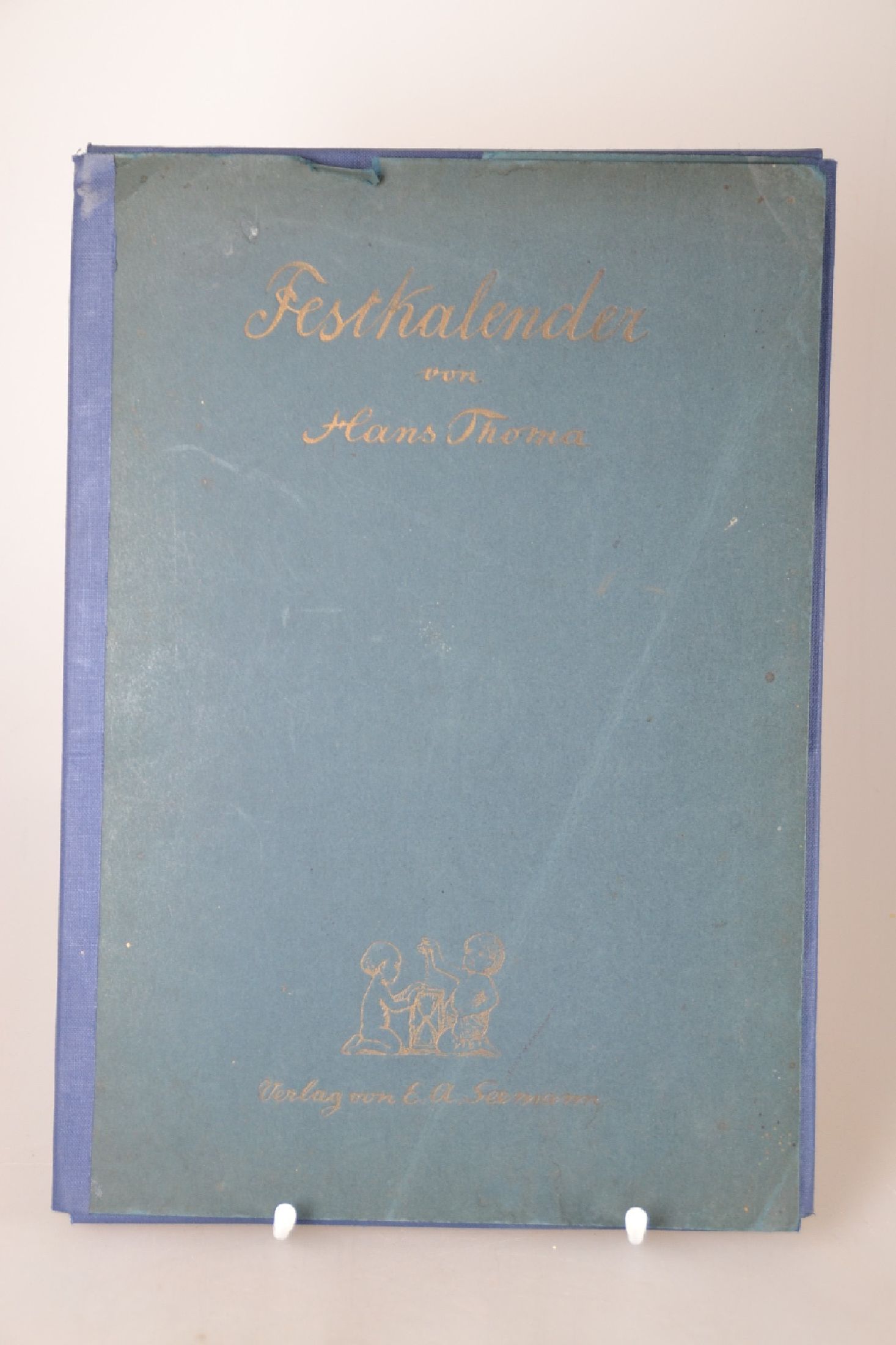 Detail b: Festkalender von Hans Thoma, Leipzig, E.A.Seemann o.J. (1914), Begleitheft 7 S., 31 Tafeln mit farbigen Reproduktionen nach den Gemälden Thomas, ...