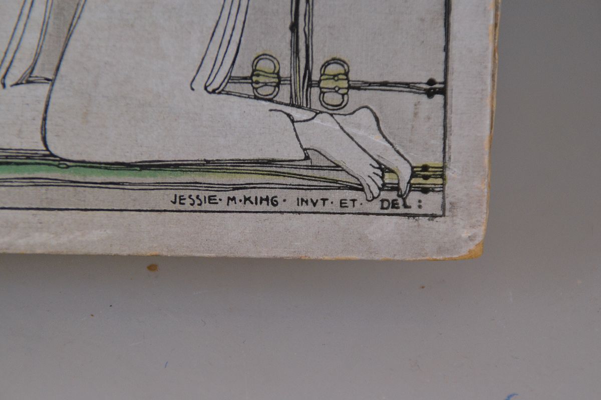 Detail a: Album von Dresden und Sächsische Schweiz, Berlin, Globus o.J. (um 1899), reich illustrierter Deckeltitel von Jessie Marion King (1875-1949), 47 ...