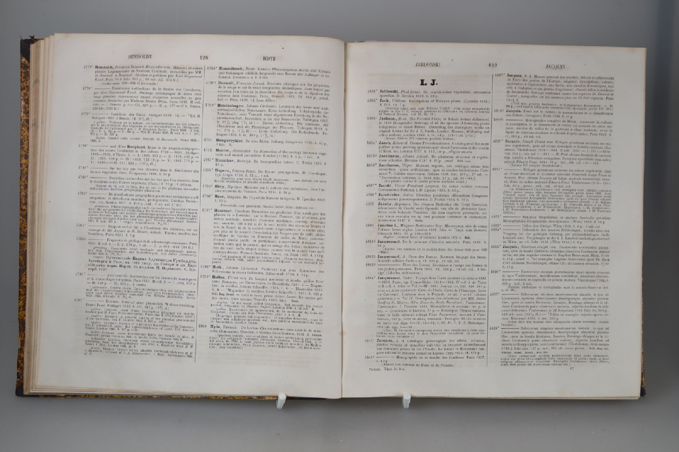 Detail b: Georg August Pritzel (1815-1874): Thesaurus Literaturae Botanicae omnium gentium, Leipzig, Brockhaus 1851 (Erstausgabe), 547 S., Ränder gebräunt, ...