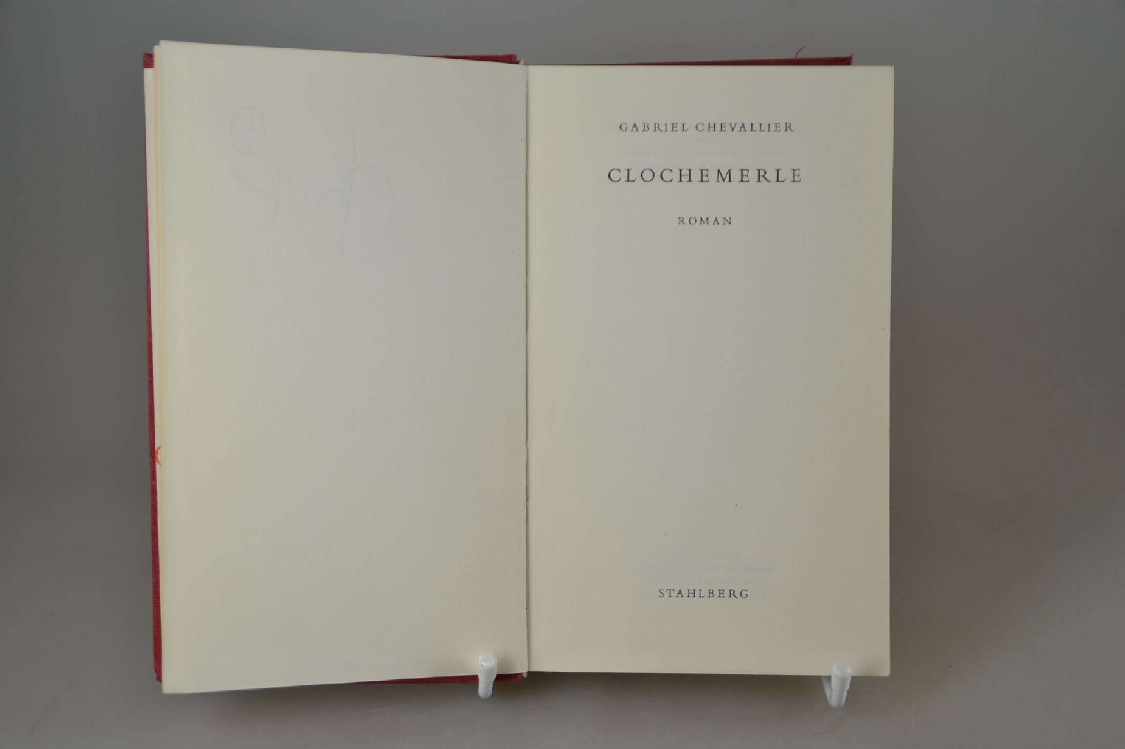 Detail a: Gabriel Chevalier (1895-1969): Clochemerle, Karlsruhe, Stahlberg 1951, aus dem Nachlass des Künstlers Karl Graf (1902-1986), handsigniert, Roman, ...