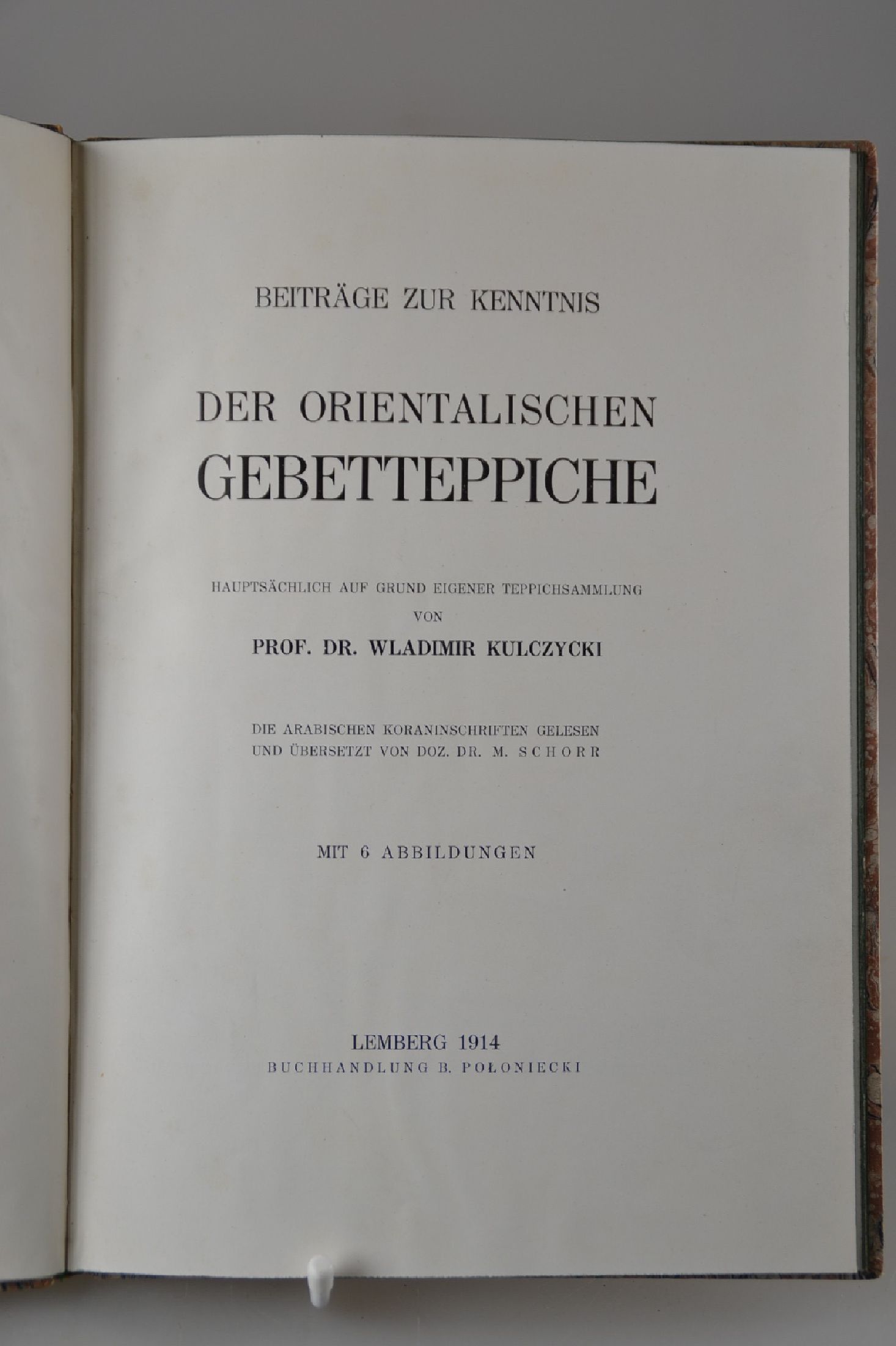 Detail b: Konvolut wissenschaftliche Literatur zum Thema orientalische u. Gebetsteppiche sowie frz. Gobelins, 7 Bücher,1900/20, Carl Hopf: Die ...